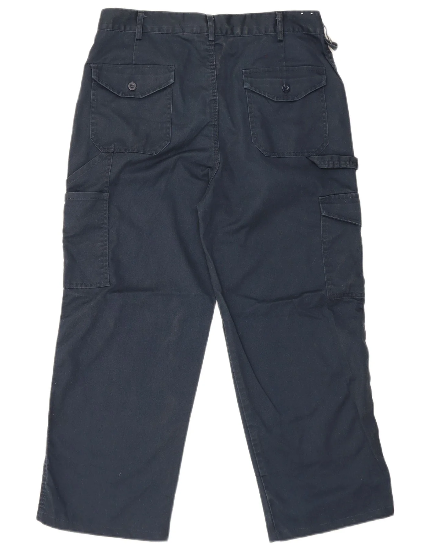 Dickies Mens Straight Crop Cargo Trousers W34 L25 Navy Blue Polyester - Image 2