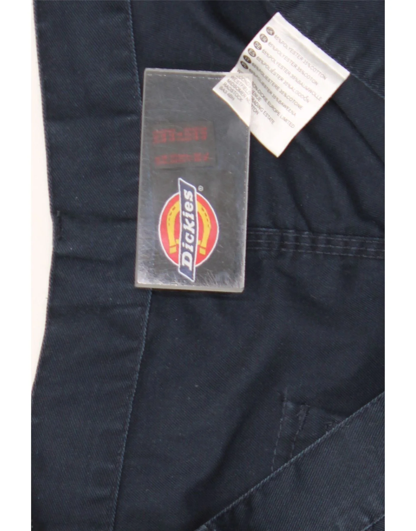 Dickies Mens Straight Crop Cargo Trousers W34 L25 Navy Blue Polyester - Image 3