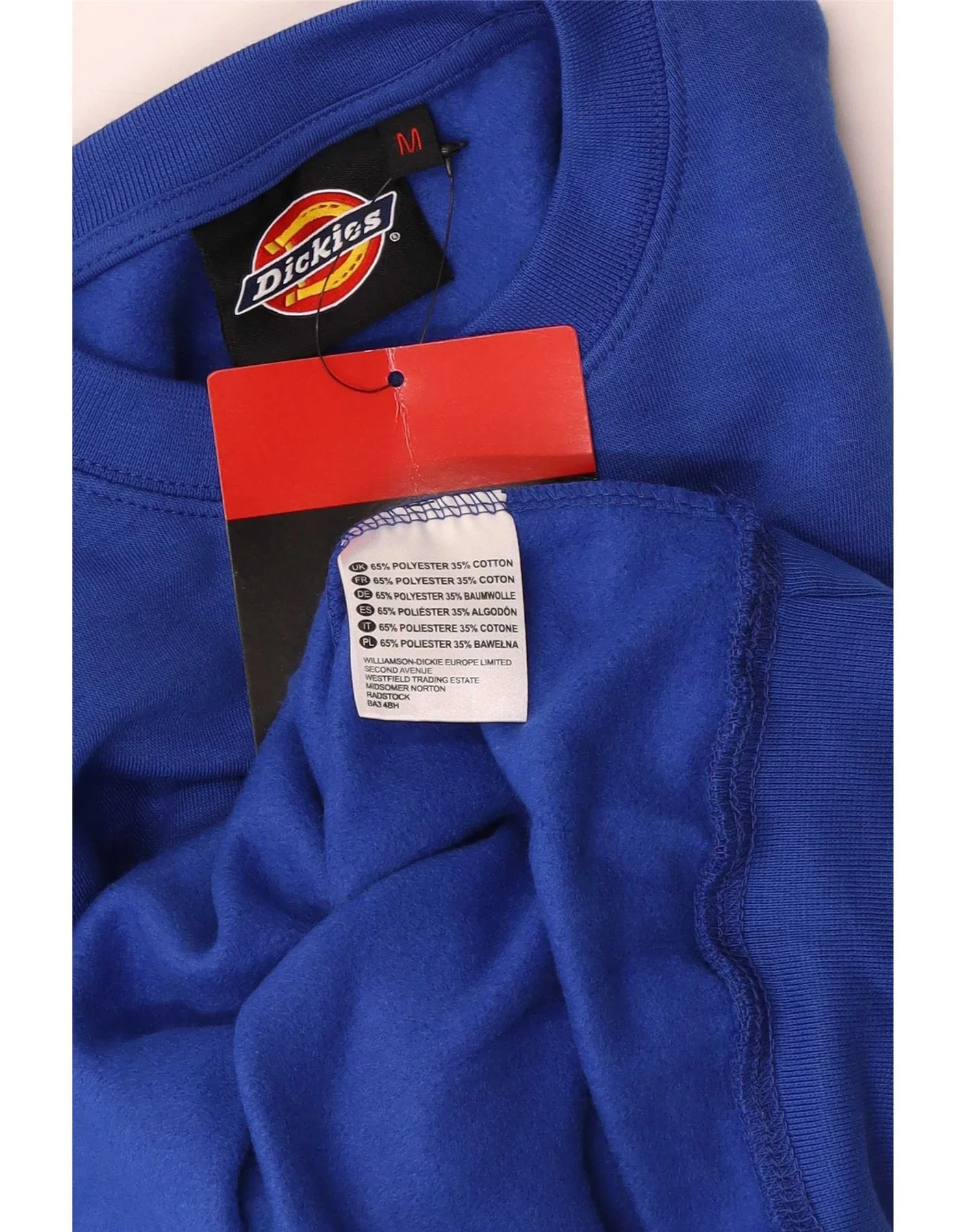 Dickies Mens Sweatshirt Jumper Medium Blue Polyester - Image 4