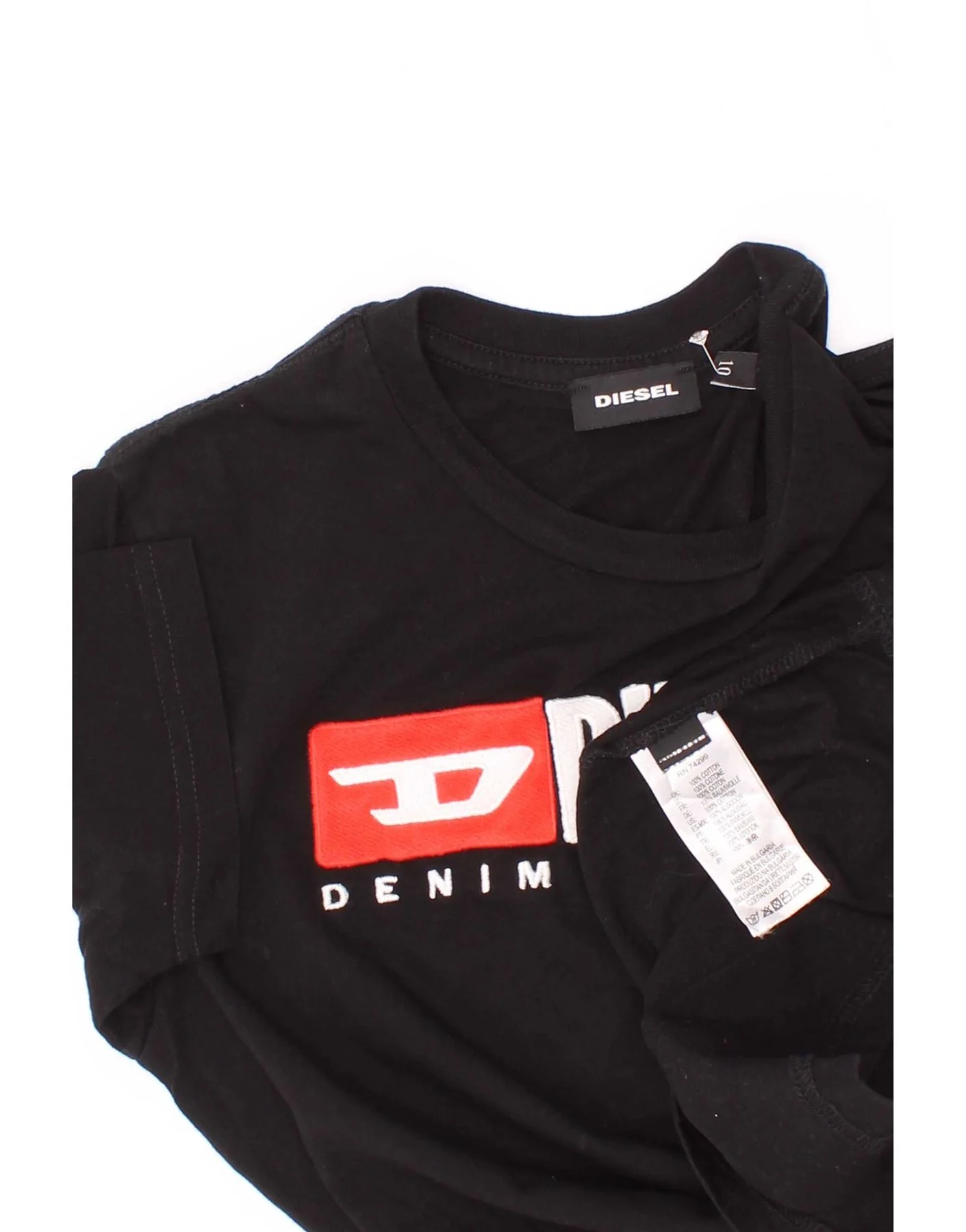 Diesel Boys Graphic T-Shirt Top 9-10 Years Black Cotton - Image 3