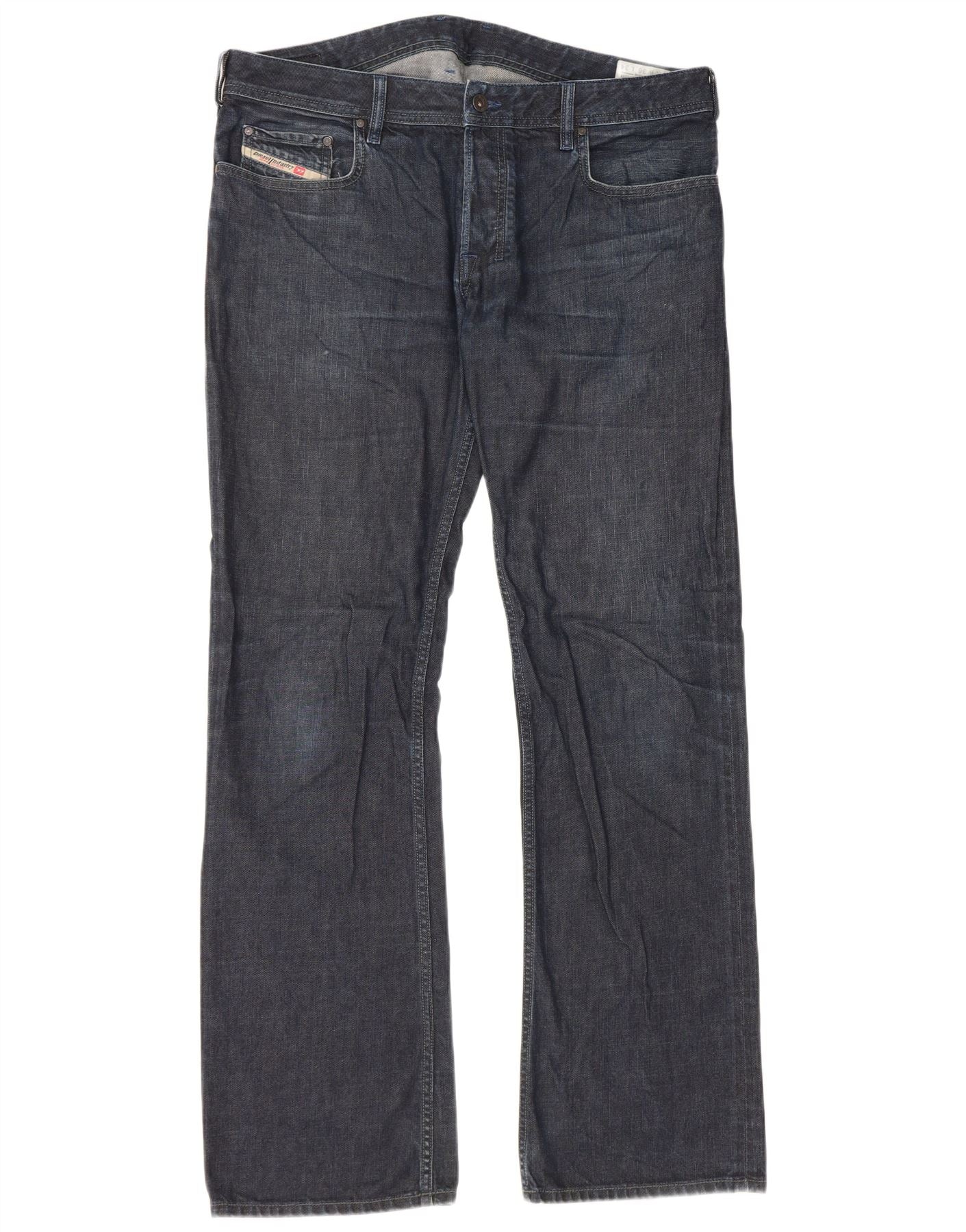 Diesel Mens Bootcut Jeans W36 L33 Navy Blue Cotton