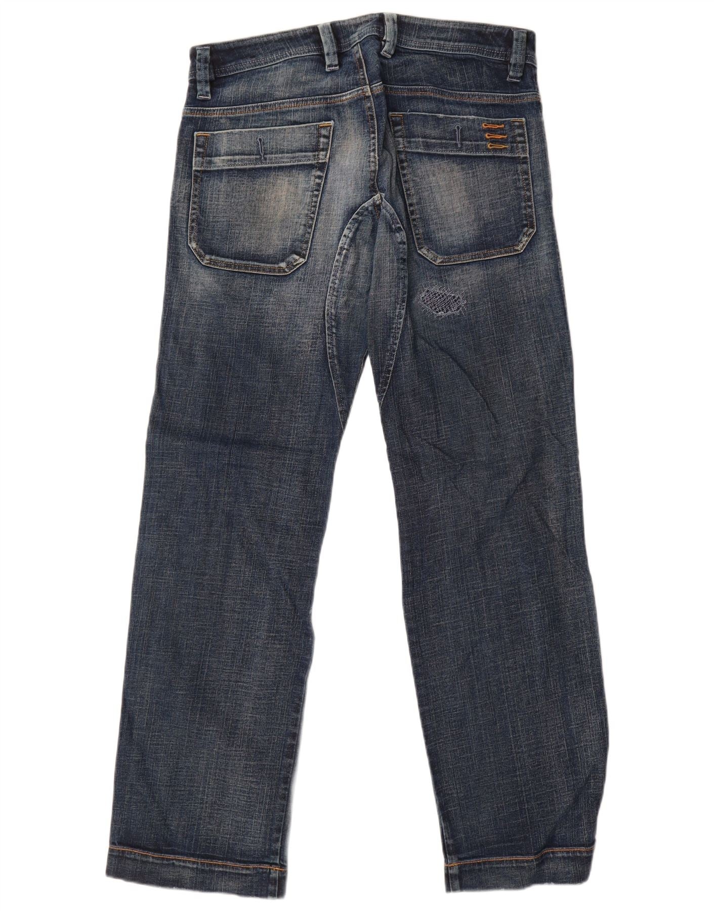Diesel Mens Distressed Straight Jeans W31 L32 Blue Cotton - Image 2