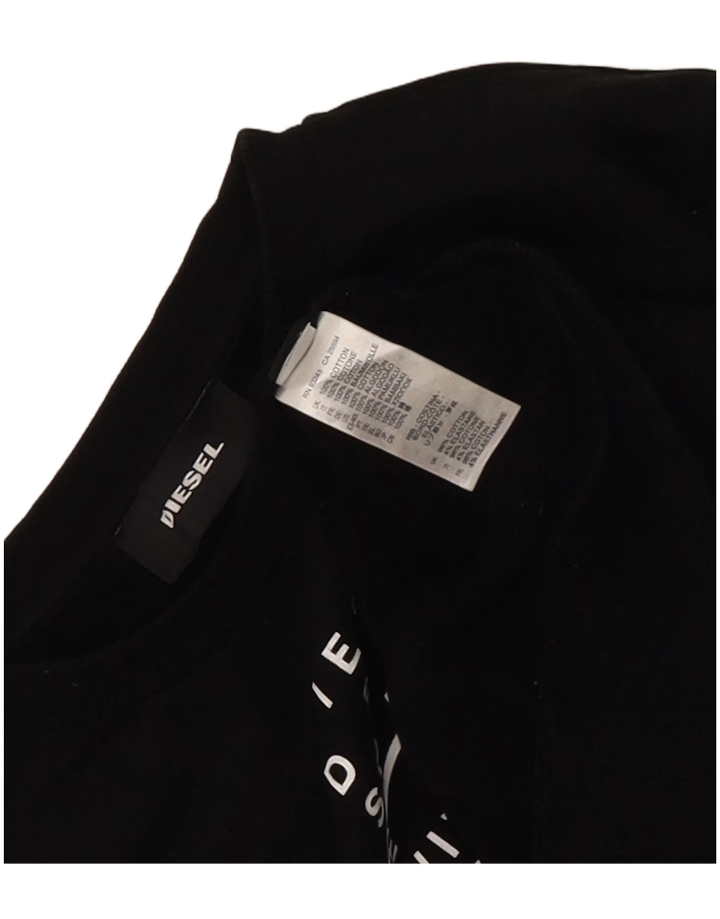 Diesel Mens Graphic Sweatshirt Jumper Medium Black - Image 3