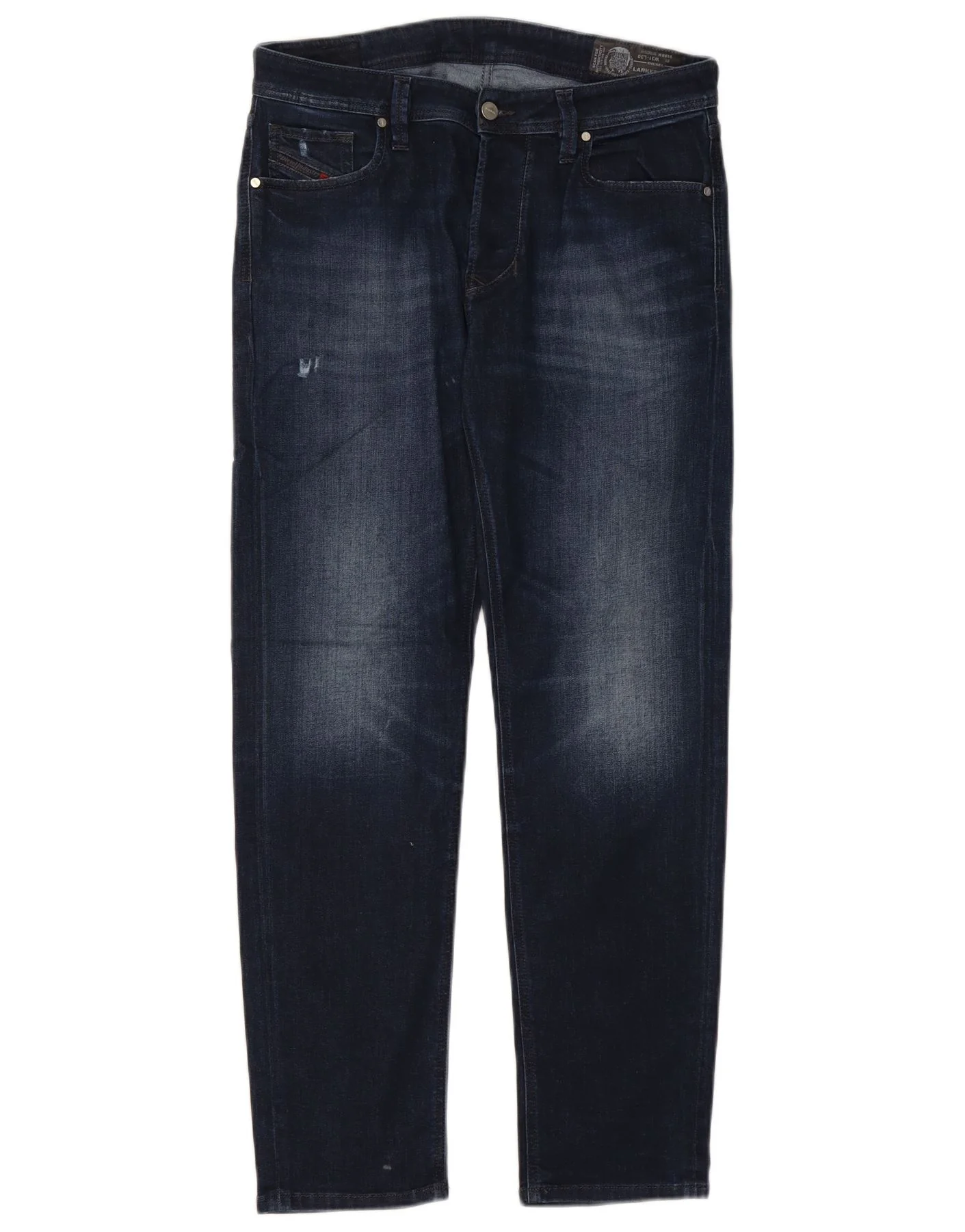 Diesel Mens Larkee-Beex Distressed Regular Tapered Jeans W31 L30 Navy Blue