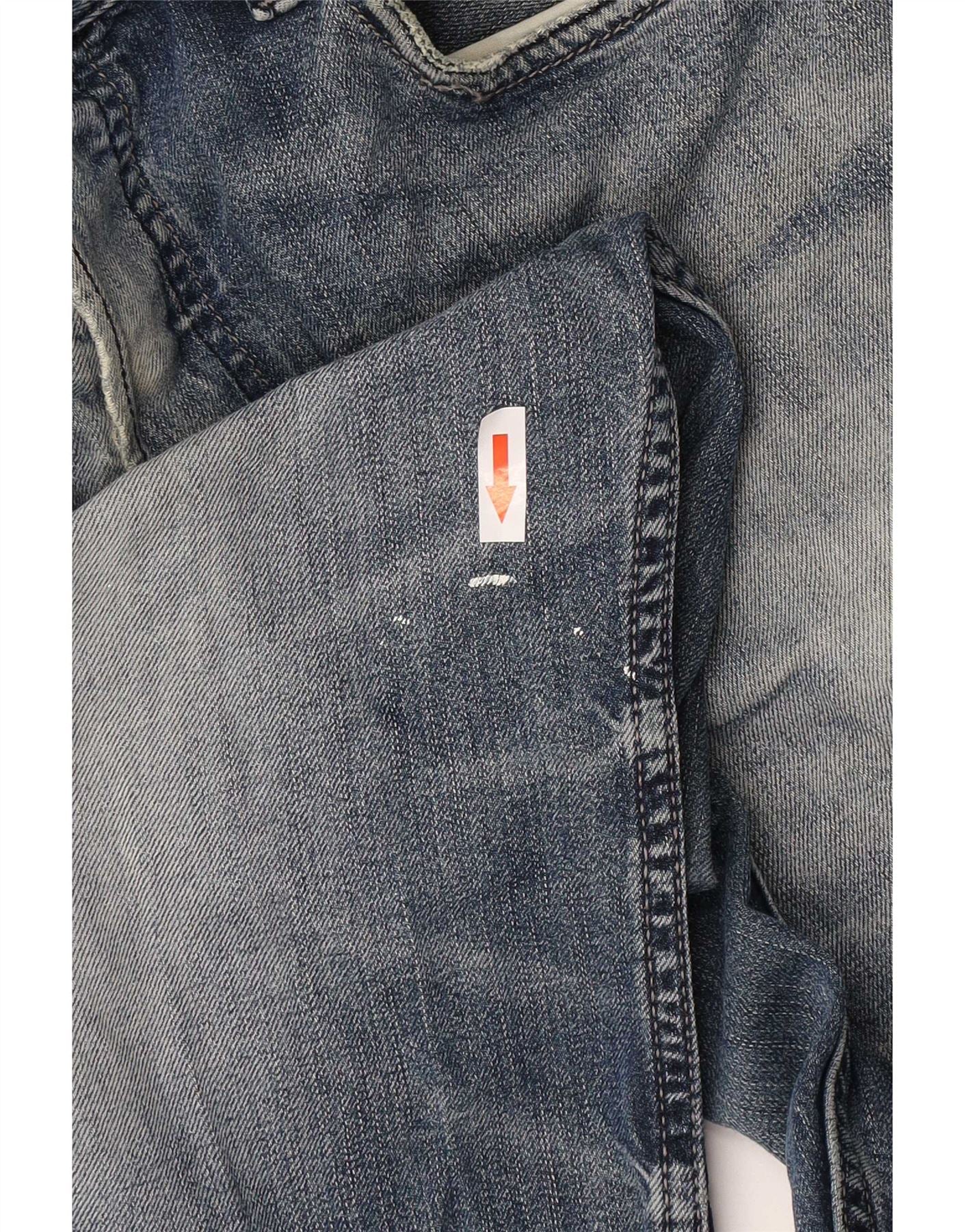 Diesel Mens Larkee Straight Jeans W32 L30 Blue Cotton - Image 3