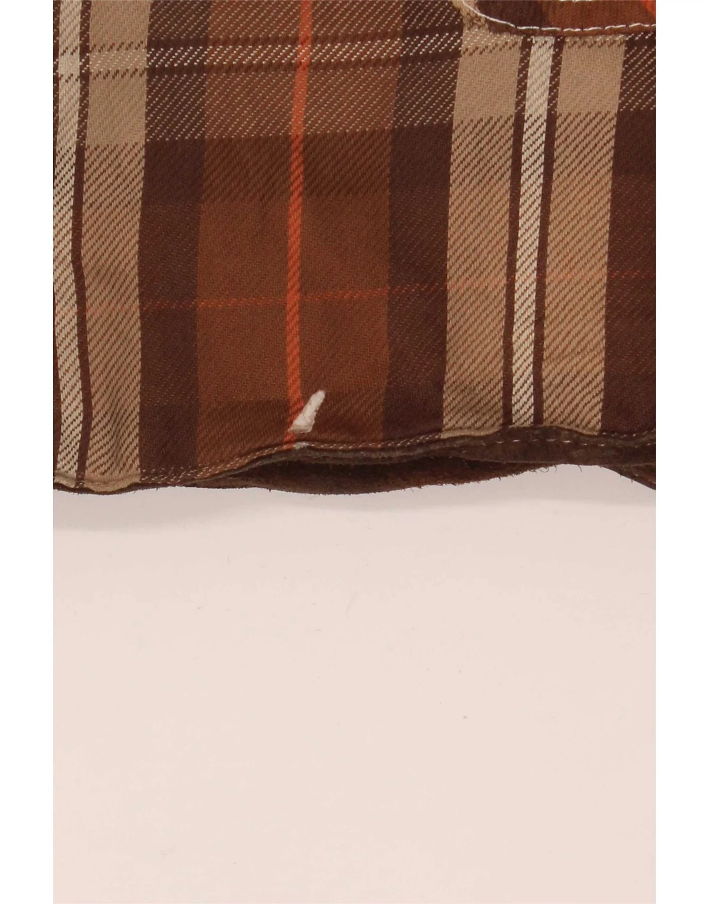 Diesel Mens Reversible Jacket UK 40 Large Brown Plaid Leather - Image 7