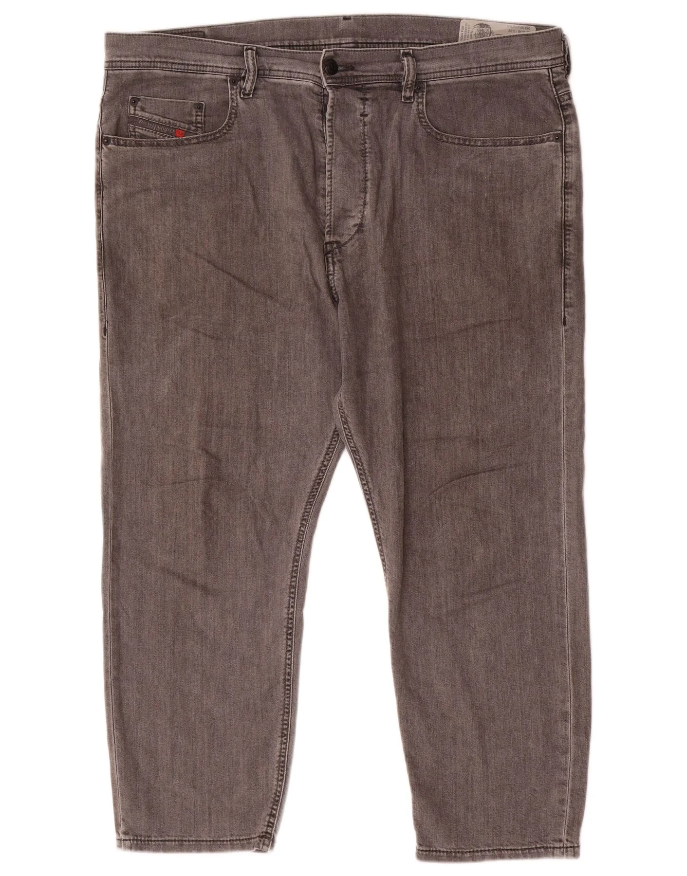 Diesel Mens Rhial Slim Carrot Capri Jeans W36 L23 Grey Cotton