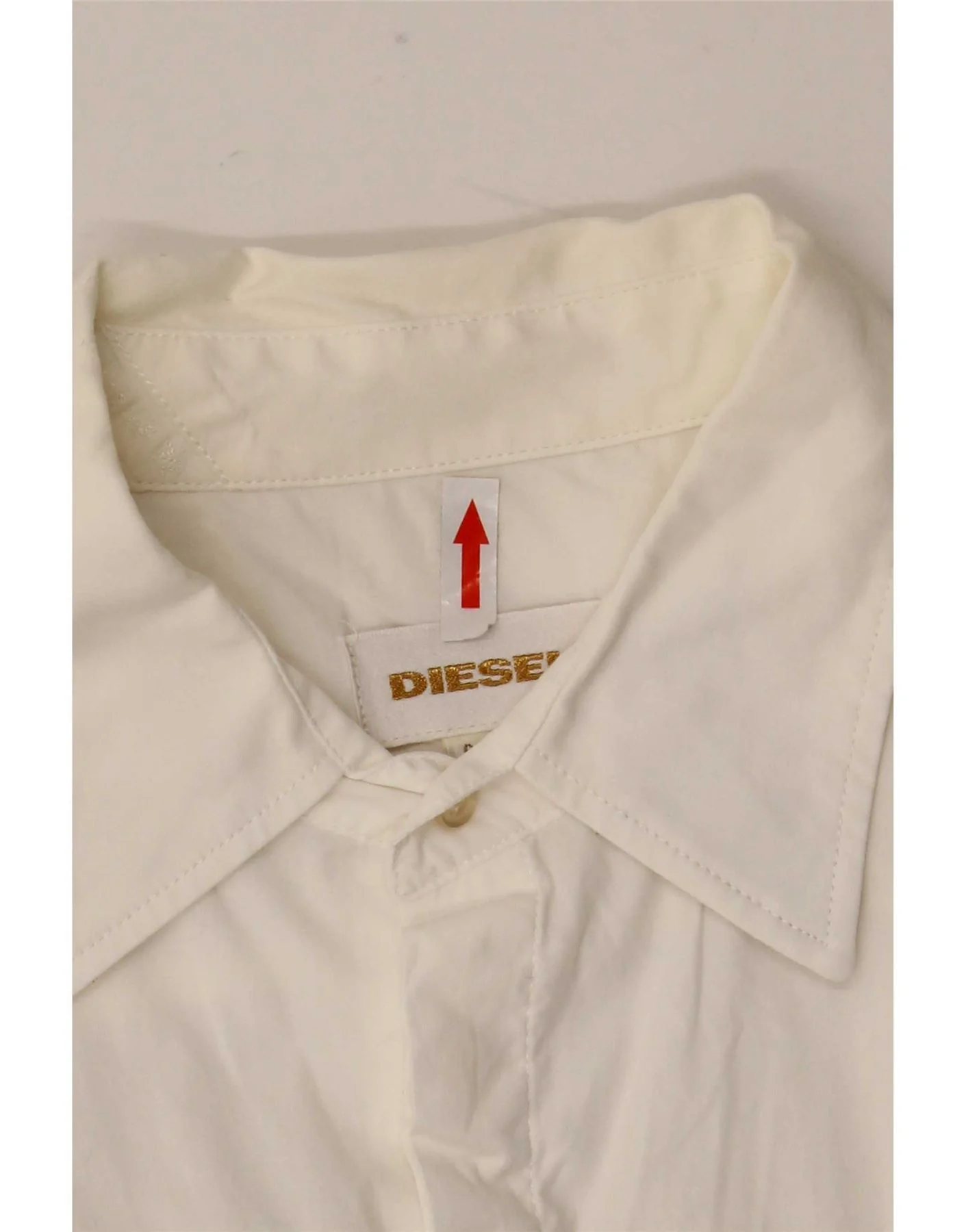 Diesel Mens Shirt Medium White Cotton - Image 3