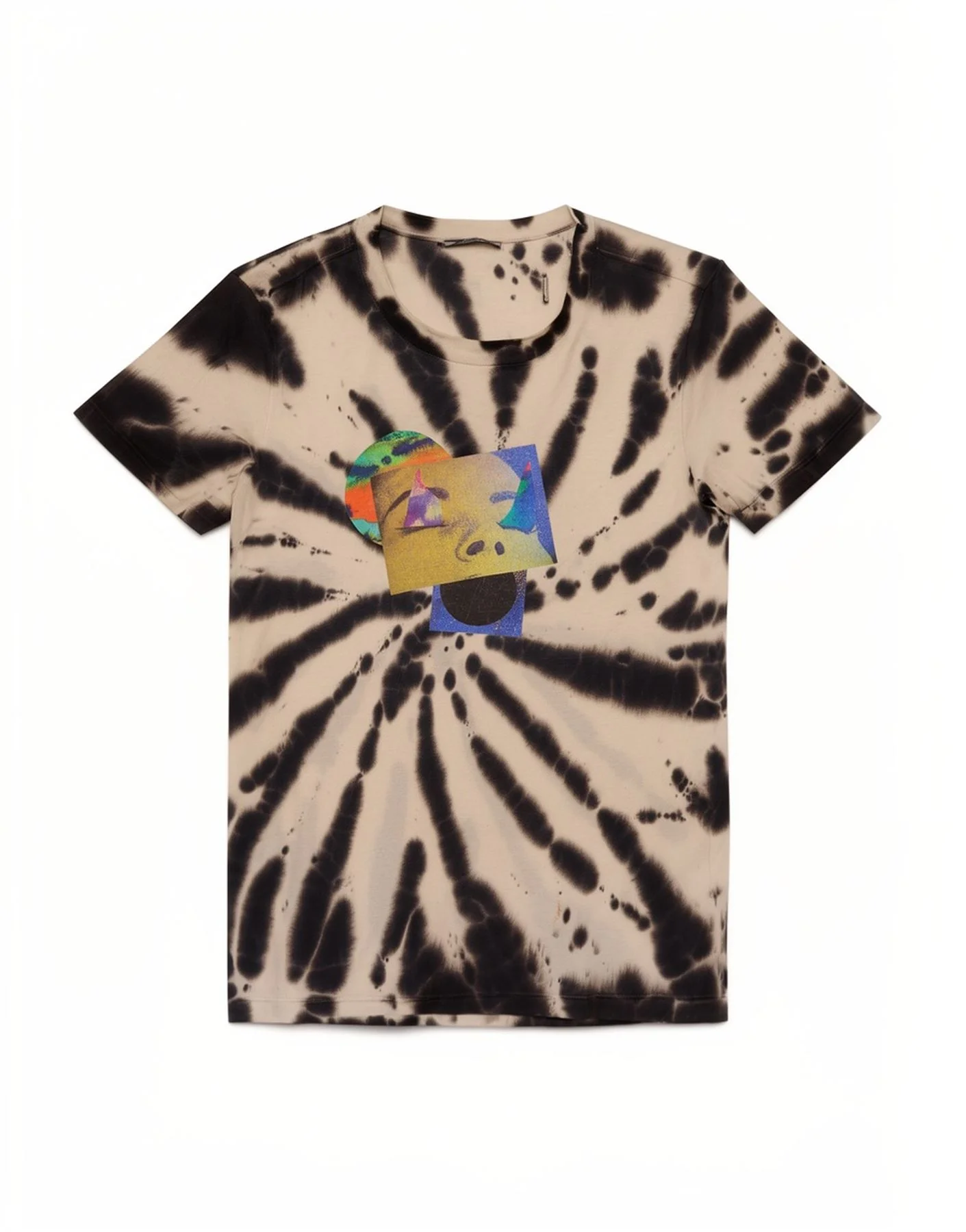 Diesel Mens Short Sleeve Graphic T-Shirt Top Small Multicoloured Tie Dye