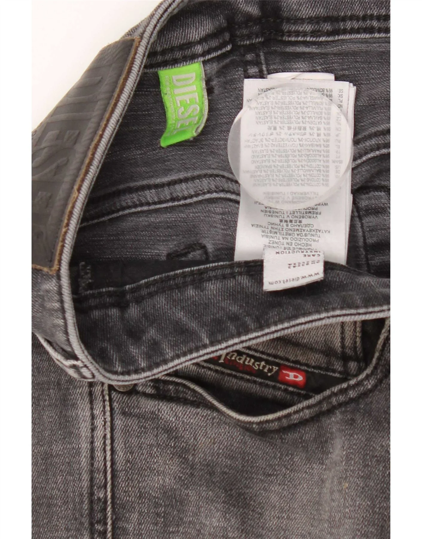 Diesel Mens Skinny Jeans W30 L30 Grey Cotton - Image 5