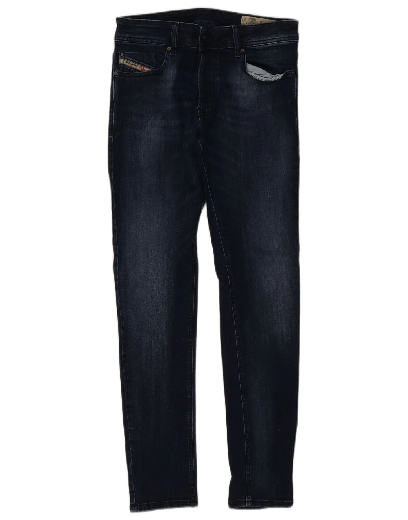 Diesel Mens Skinny Jeans W32 L32 Navy Blue Cotton