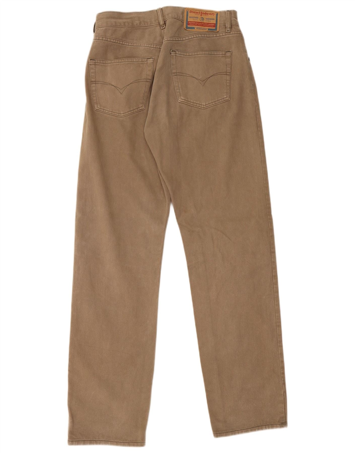 Diesel Mens Straight Jeans W32 L33 Brown Cotton - Image 2