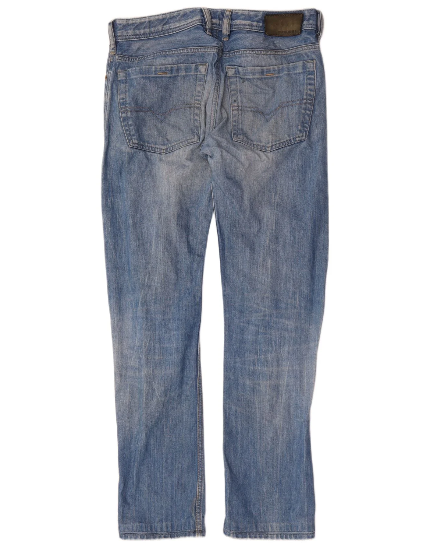 Diesel Mens Zatiny Regular Bootcut Jeans W30 L30 Blue Cotton - Image 2