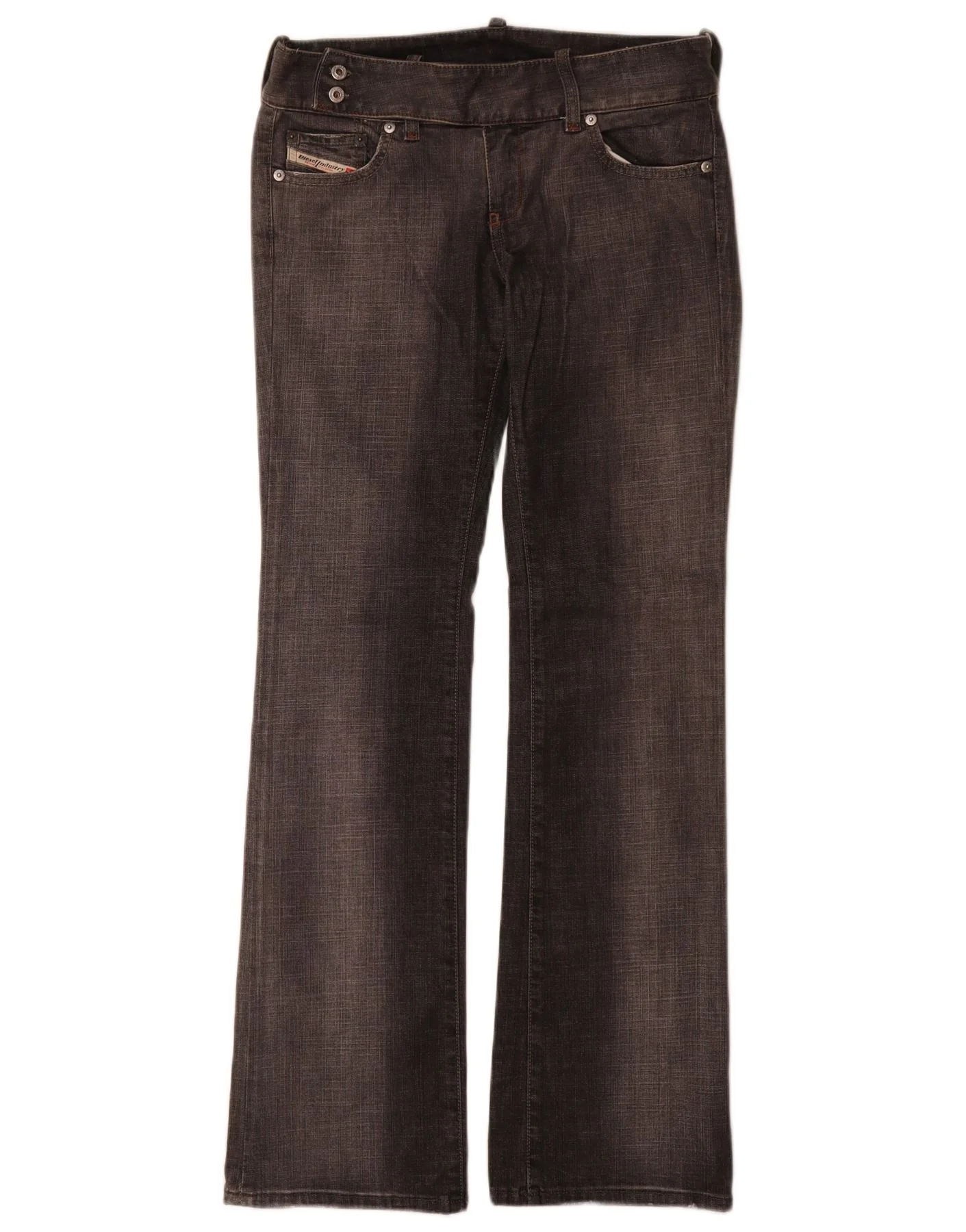 Diesel Womens Bootcut Jeans W28 L32 Grey Cotton