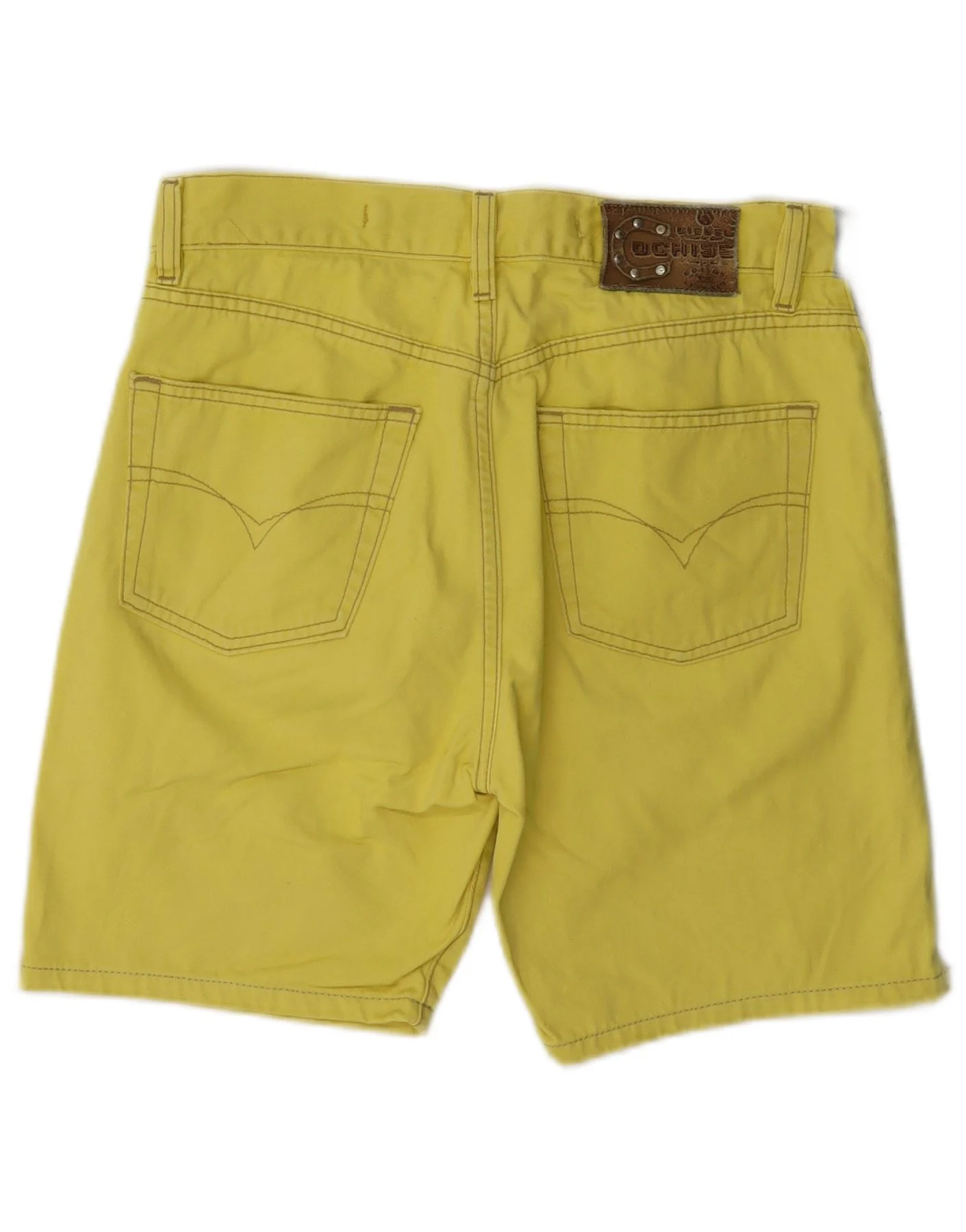 Diesel Womens Casual Shorts W29 Medium Yellow Cotton - Image 2