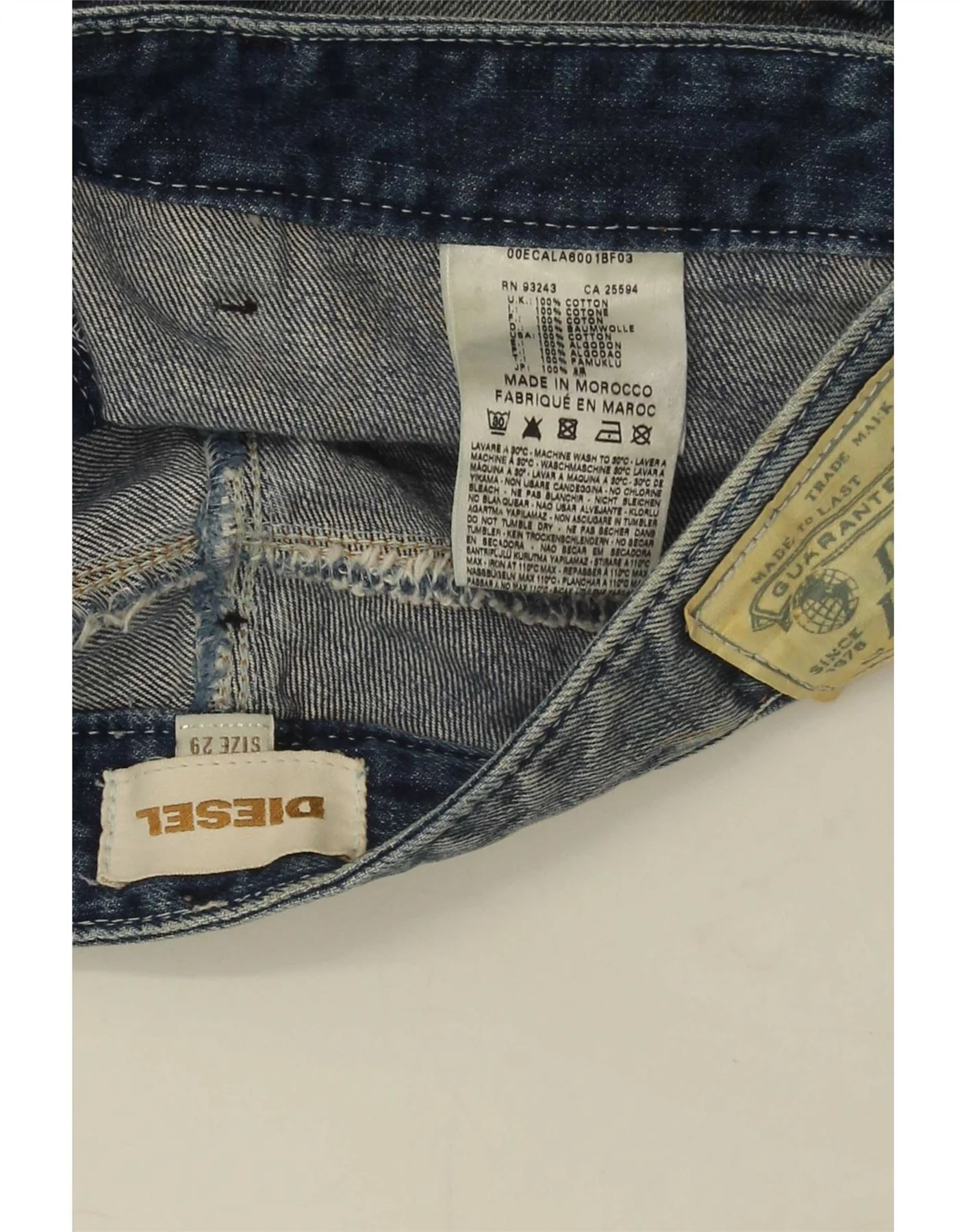Diesel Womens Denim Shorts W29 Medium Blue Cotton - Image 5