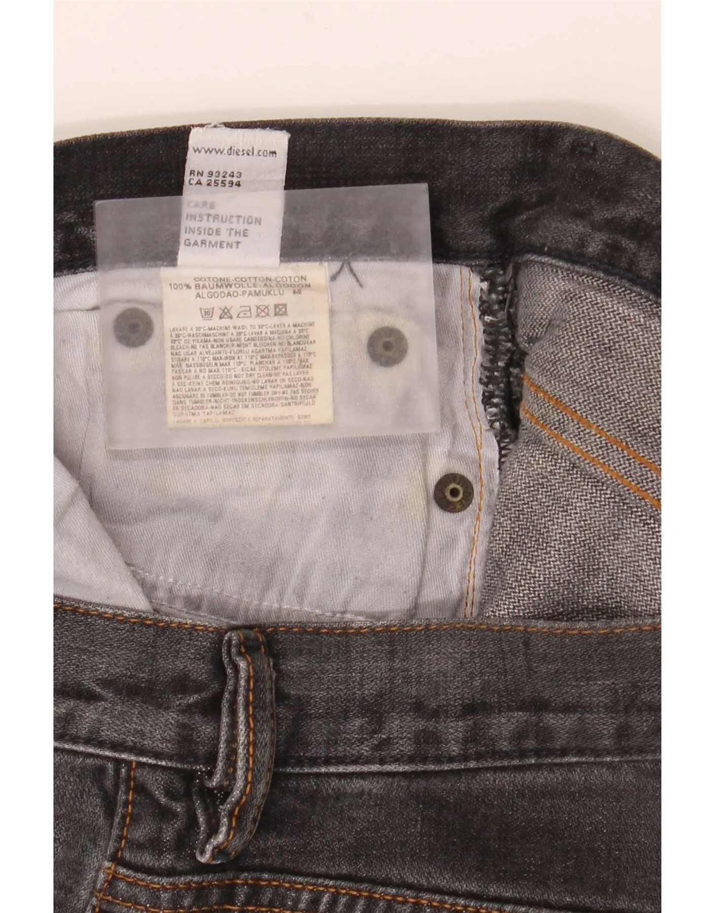 Diesel Womens Flared Jeans W27 L32 Black Cotton - Image 4