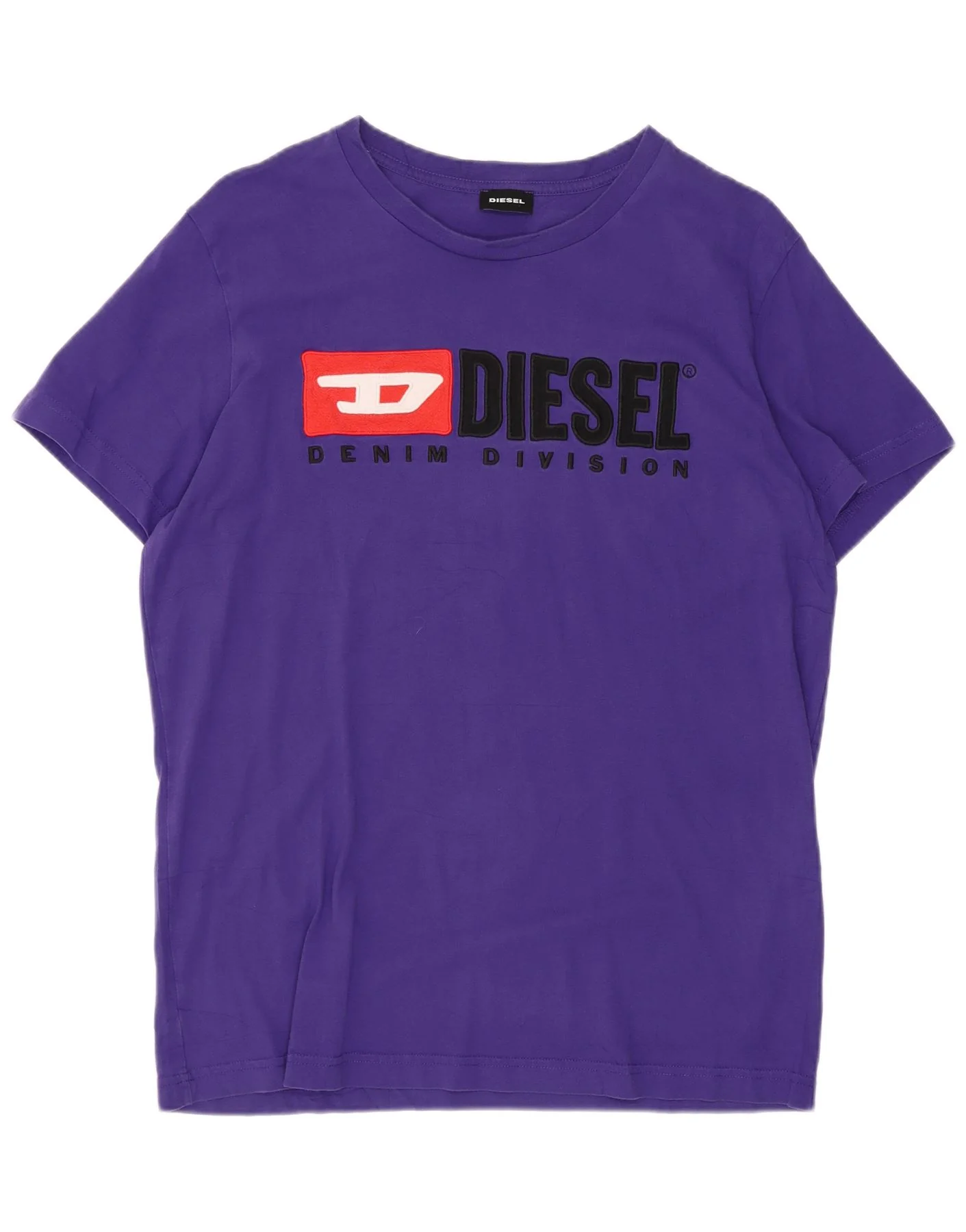 Diesel Womens Graphic T-Shirt Top Large Purple Classic