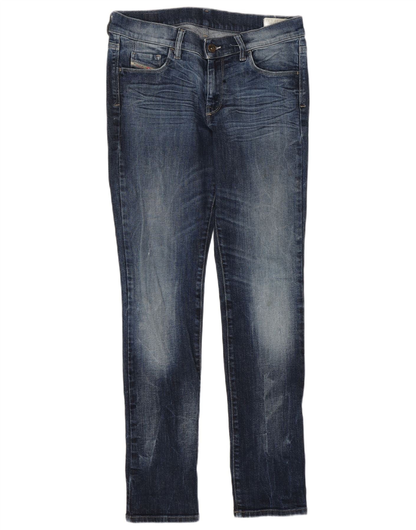 DIESEL Womens HI-VY Super Slim Straight Jeans W32 L29 Blue