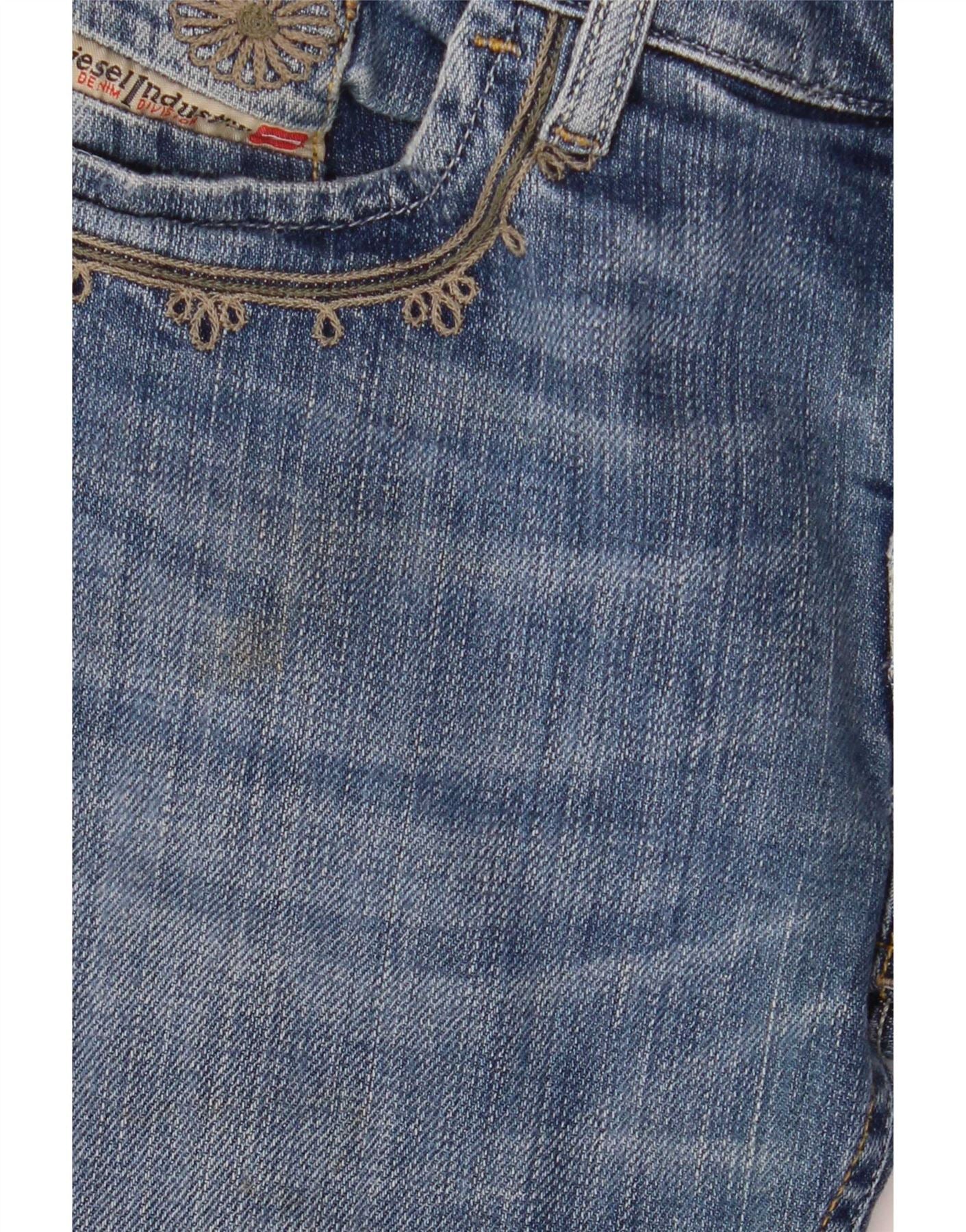 Diesel Womens Liv Slim Jeans W29 L30 Blue Cotton - Image 3