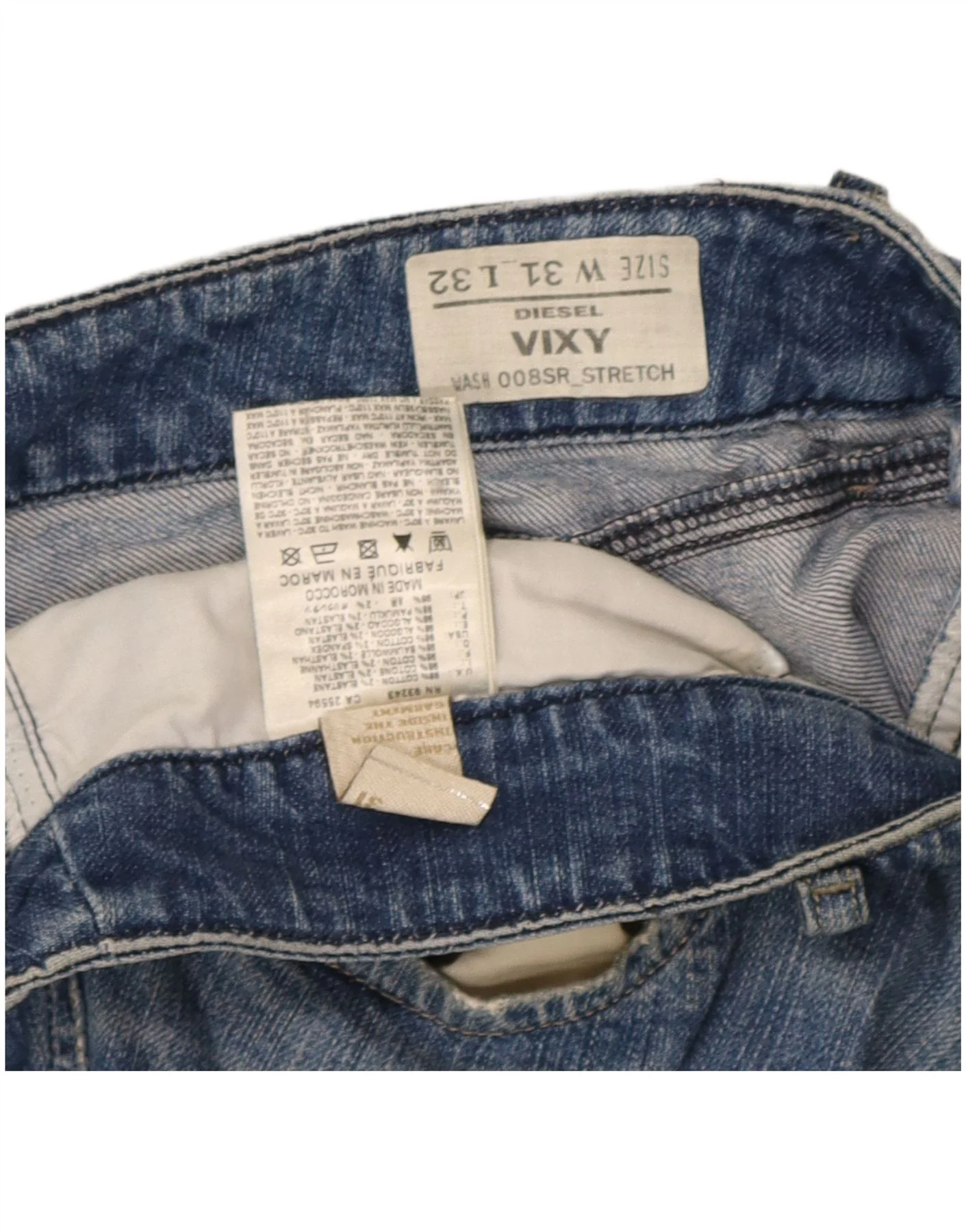 Diesel Womens Vixy Straight Jeans W31 L32 Blue Cotton - Image 4