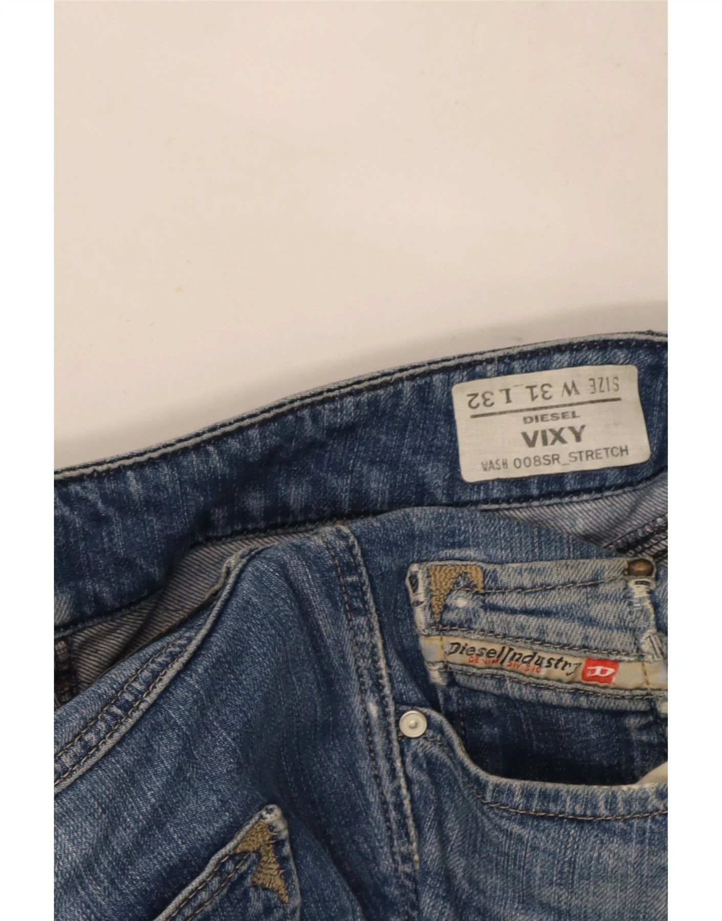 Diesel Womens Vixy Straight Jeans W31 L32 Blue Cotton - Image 5