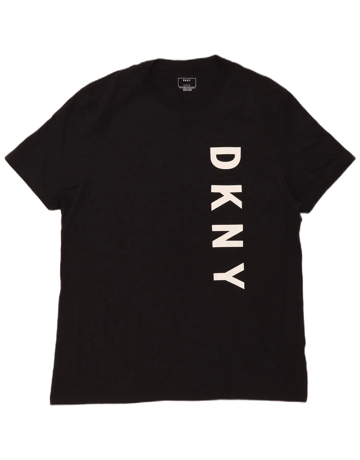 Dkny Mens Graphic T-Shirt Top XL Black Cotton