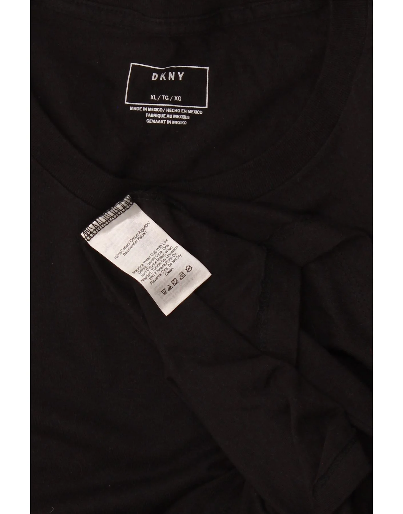Dkny Mens Graphic T-Shirt Top XL Black Cotton - Image 3