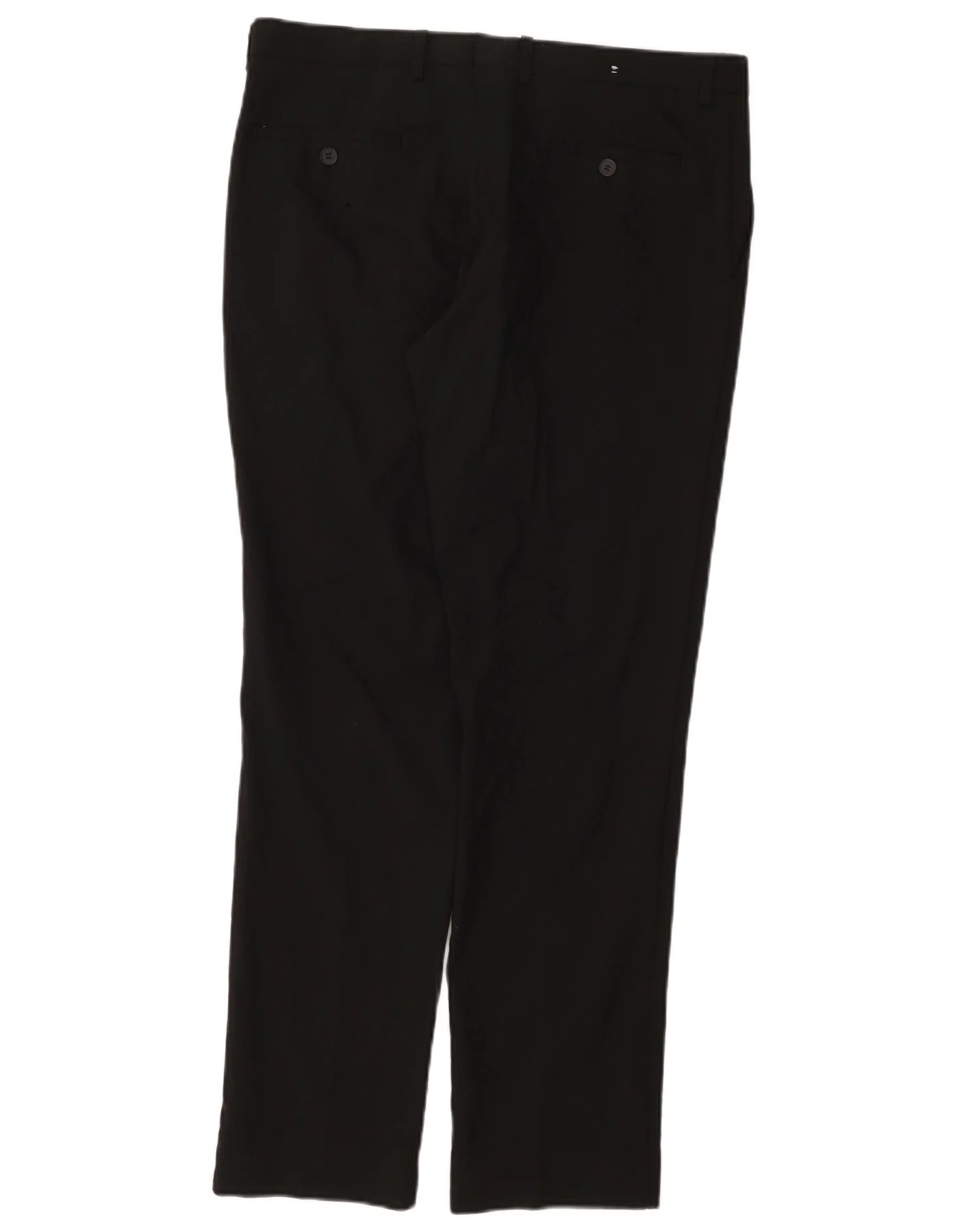 Dkny Mens Regular Casual Trousers W34 L31 Black Wool - Image 2