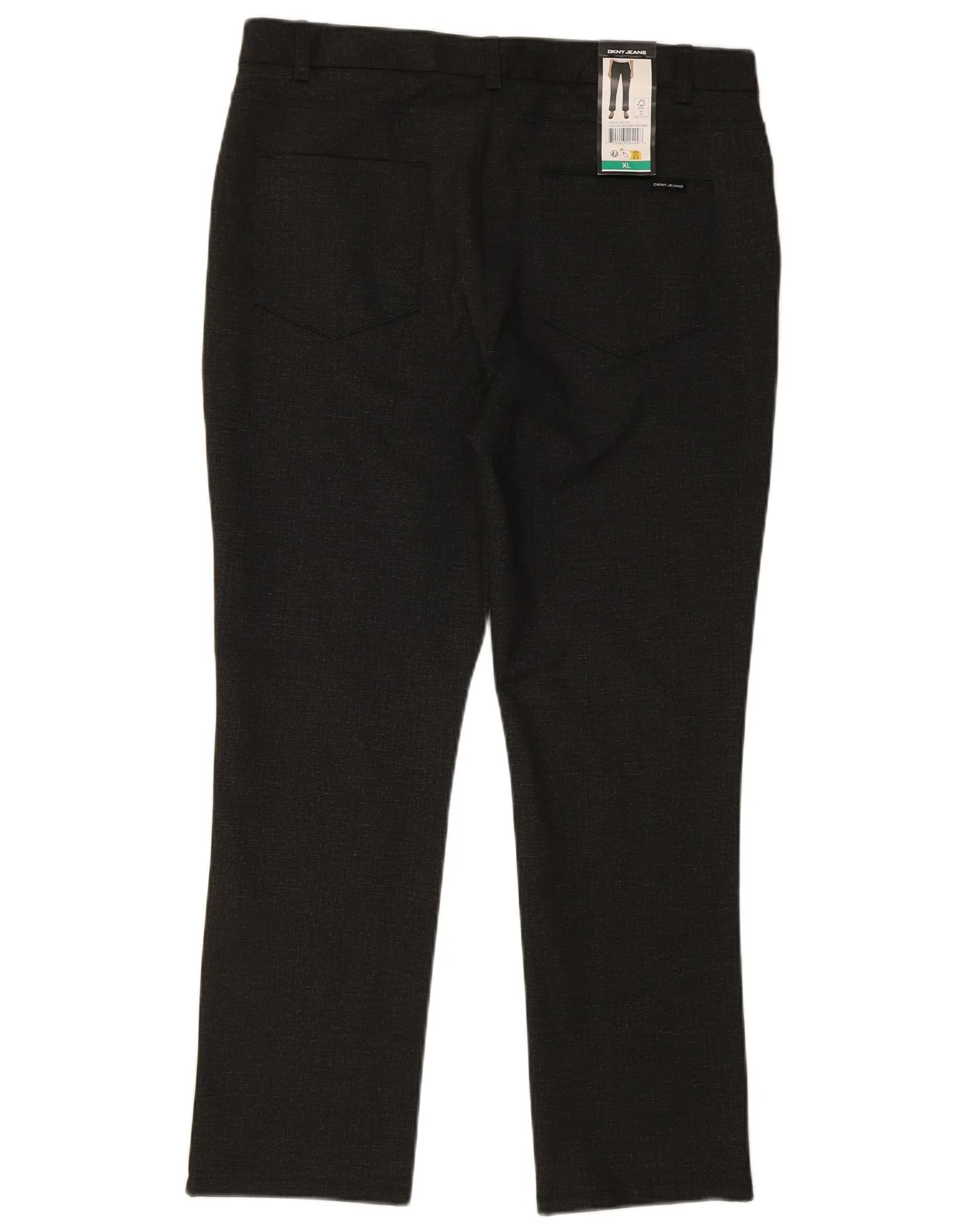 Dkny Mens Straight Casual Trousers XL W36 L29 Black Polyester - Image 2