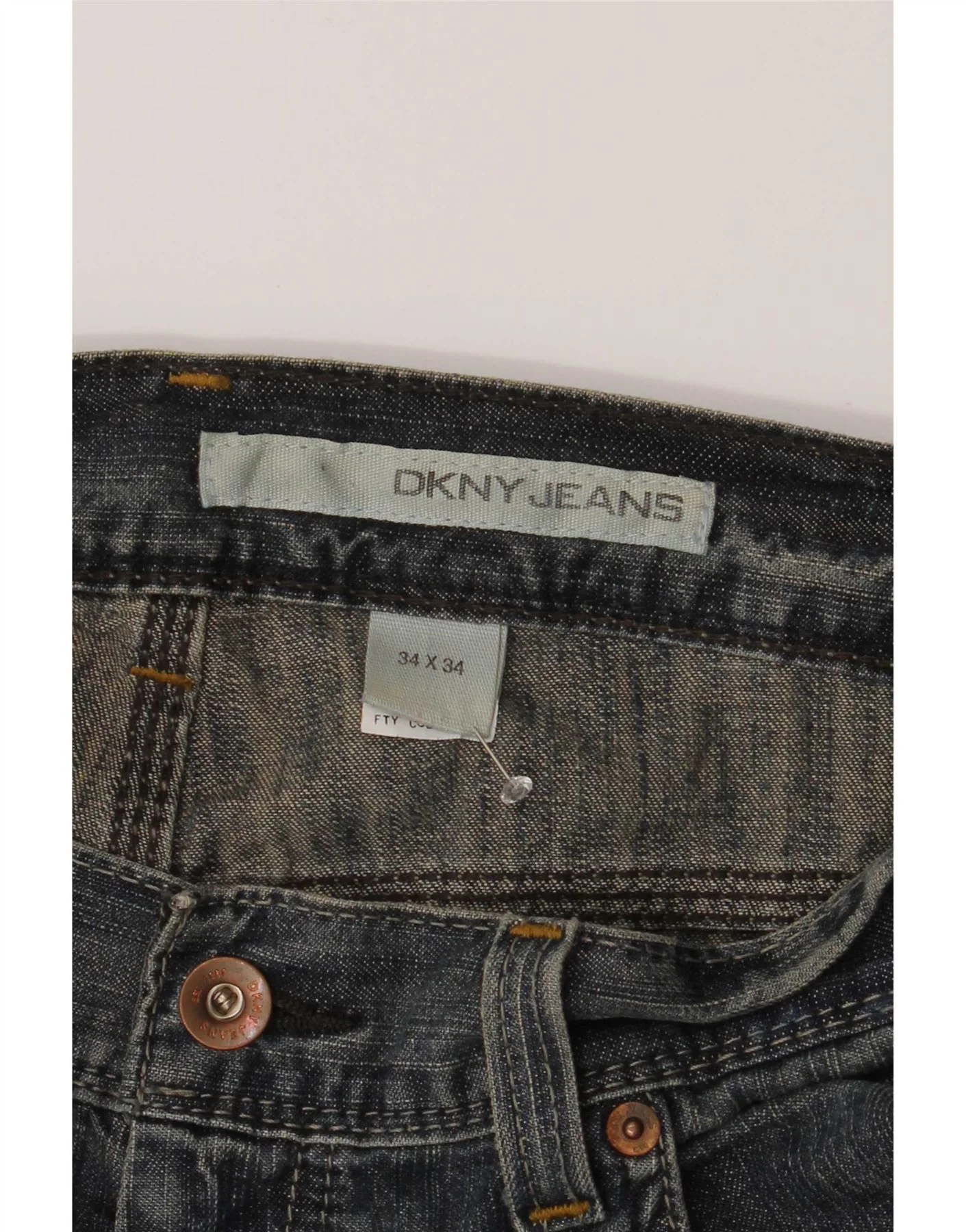 Dkny Mens Straight Jeans W34 L34 Blue Cotton - Image 6