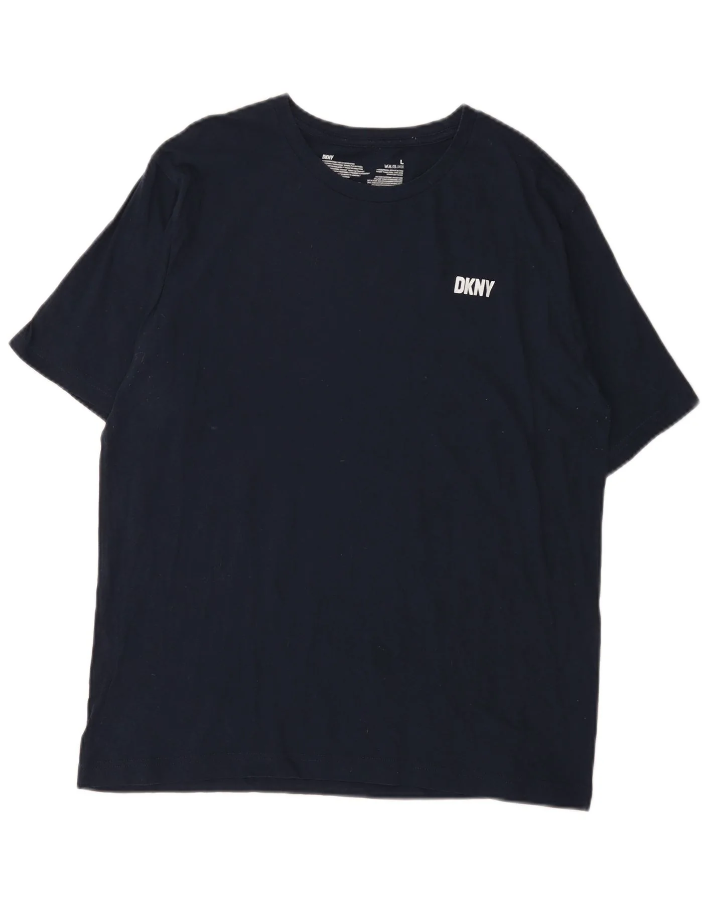 Dkny Mens T-Shirt Top Large Navy Blue Cotton