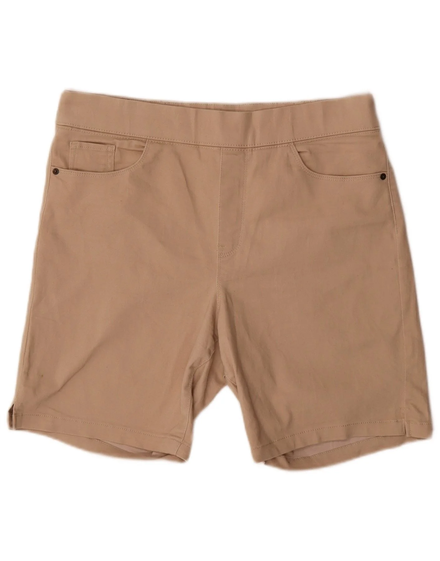 Dkny Womens Casual Shorts Large W34 Beige Cotton