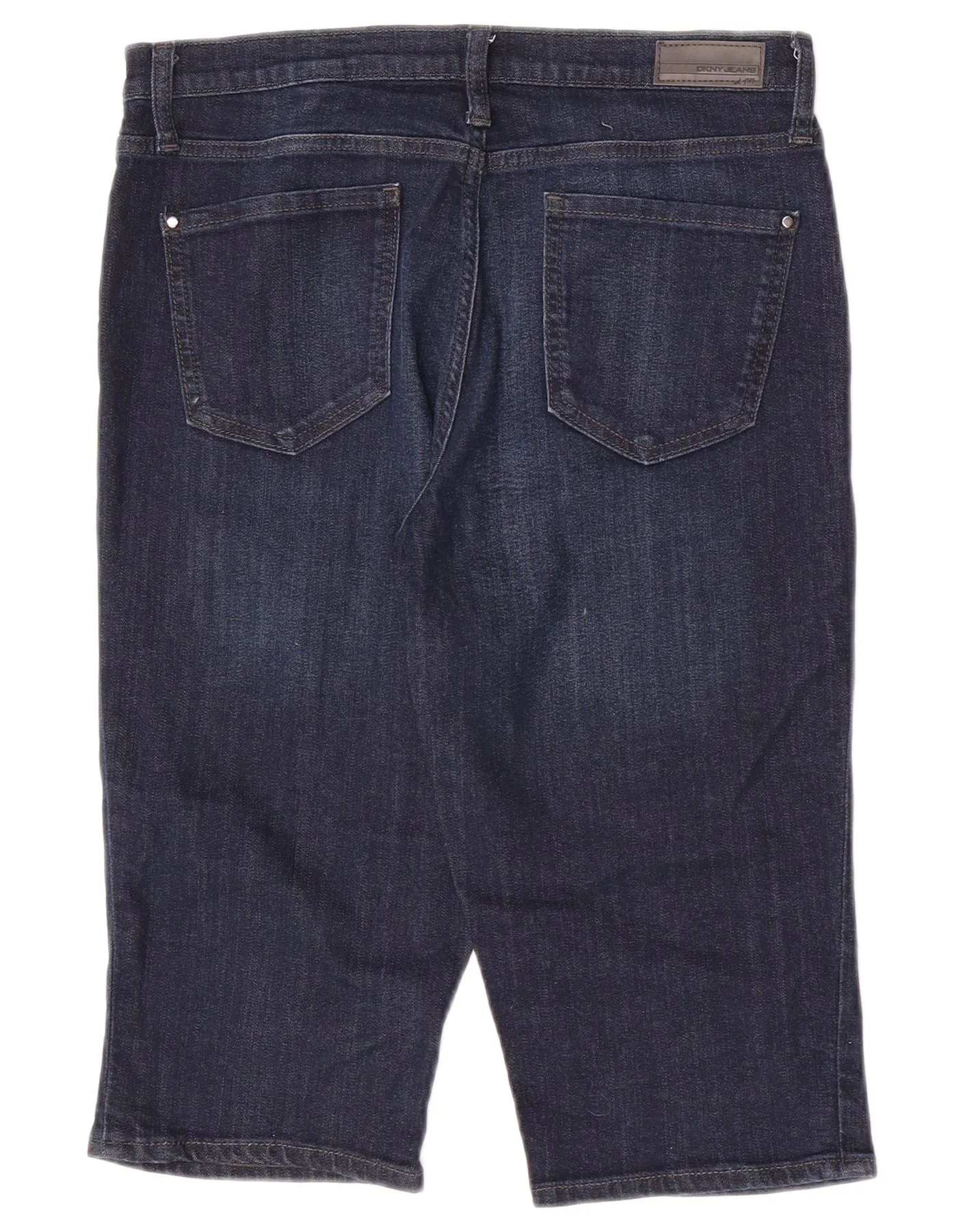 Dkny Womens Denim Shorts US 8 Medium W30 Navy Blue Cotton - Image 2