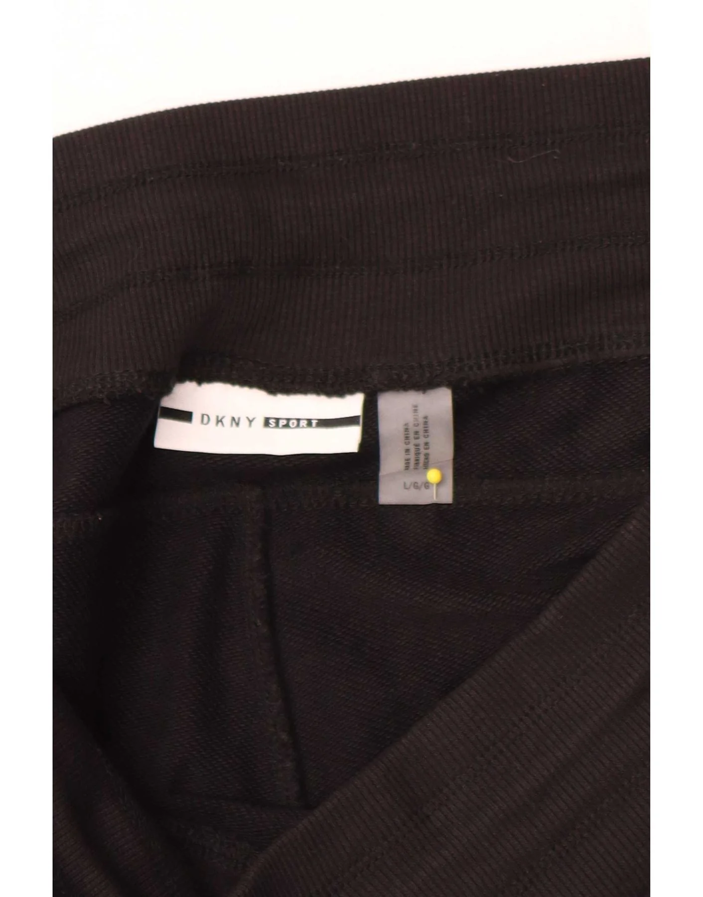 Dkny Womens Graphic Crop Tracksuit Trousers Joggers UK 16 Large Black - Image 3