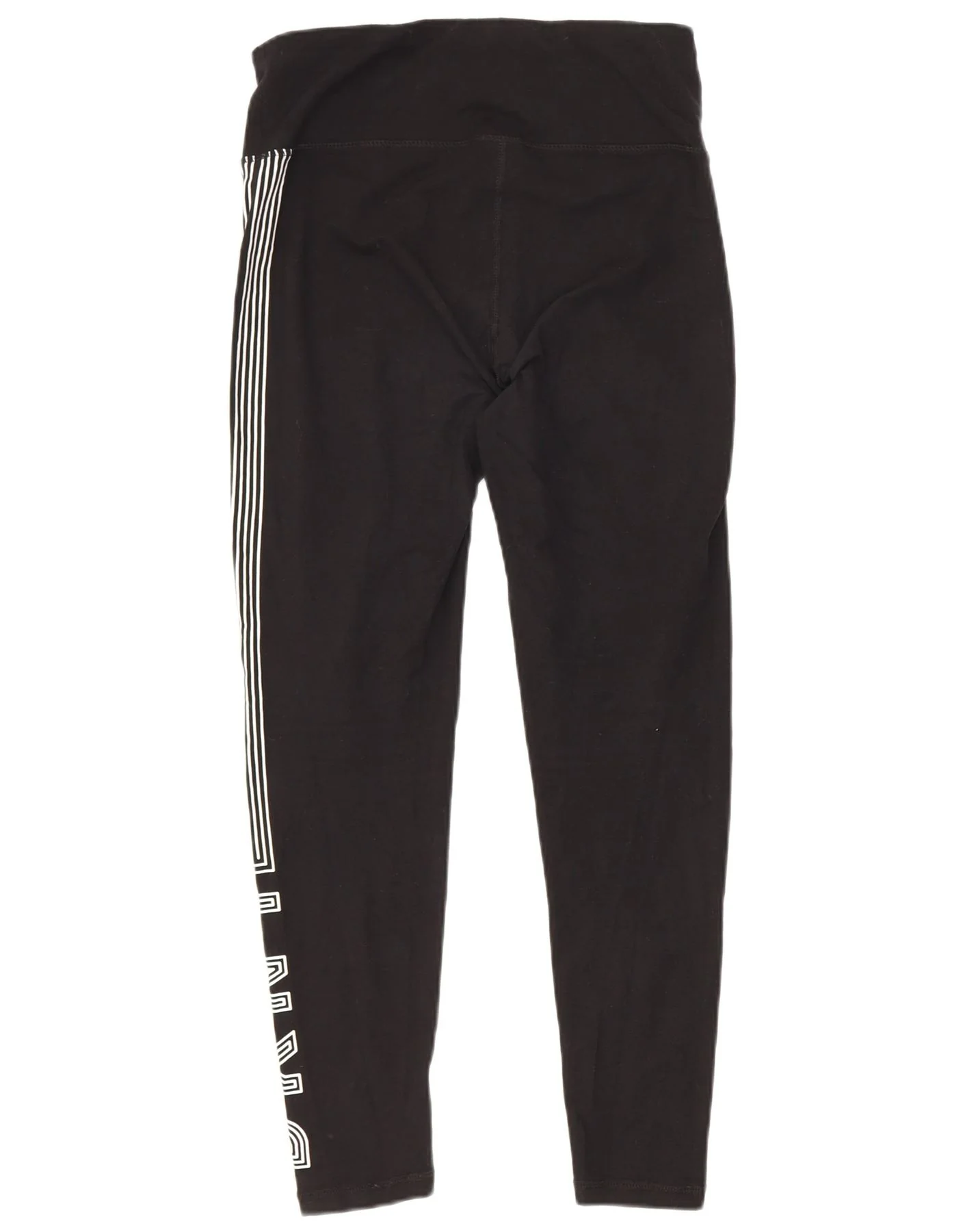 Dkny Womens Graphic Leggings Small Black Cotton - Image 2