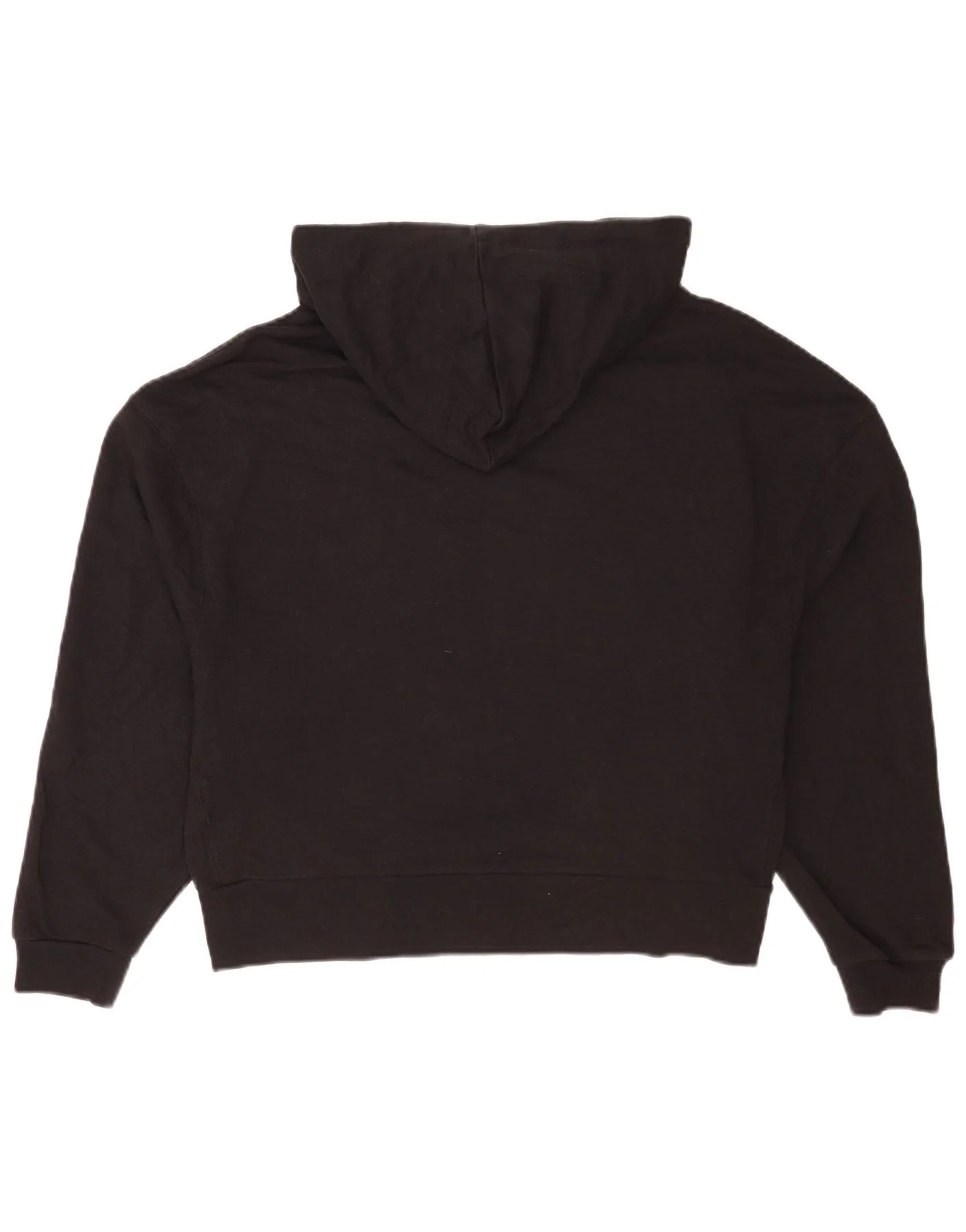 Dkny Womens Graphic Oversized Hoodie Jumper UK 10 Small Black Cotton - Image 2