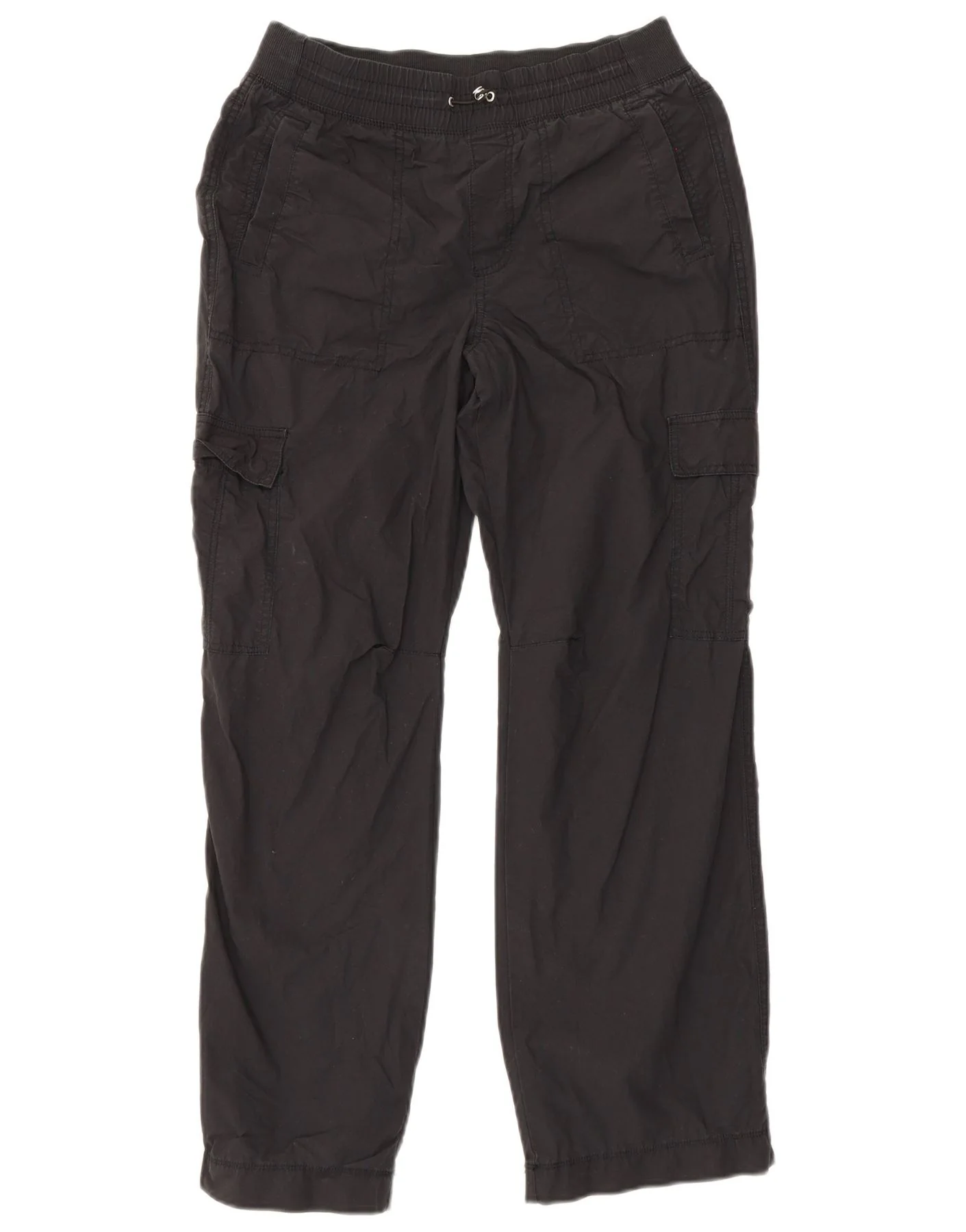 Dkny Womens Straight Cargo Trousers Small W29 L29 Black Cotton