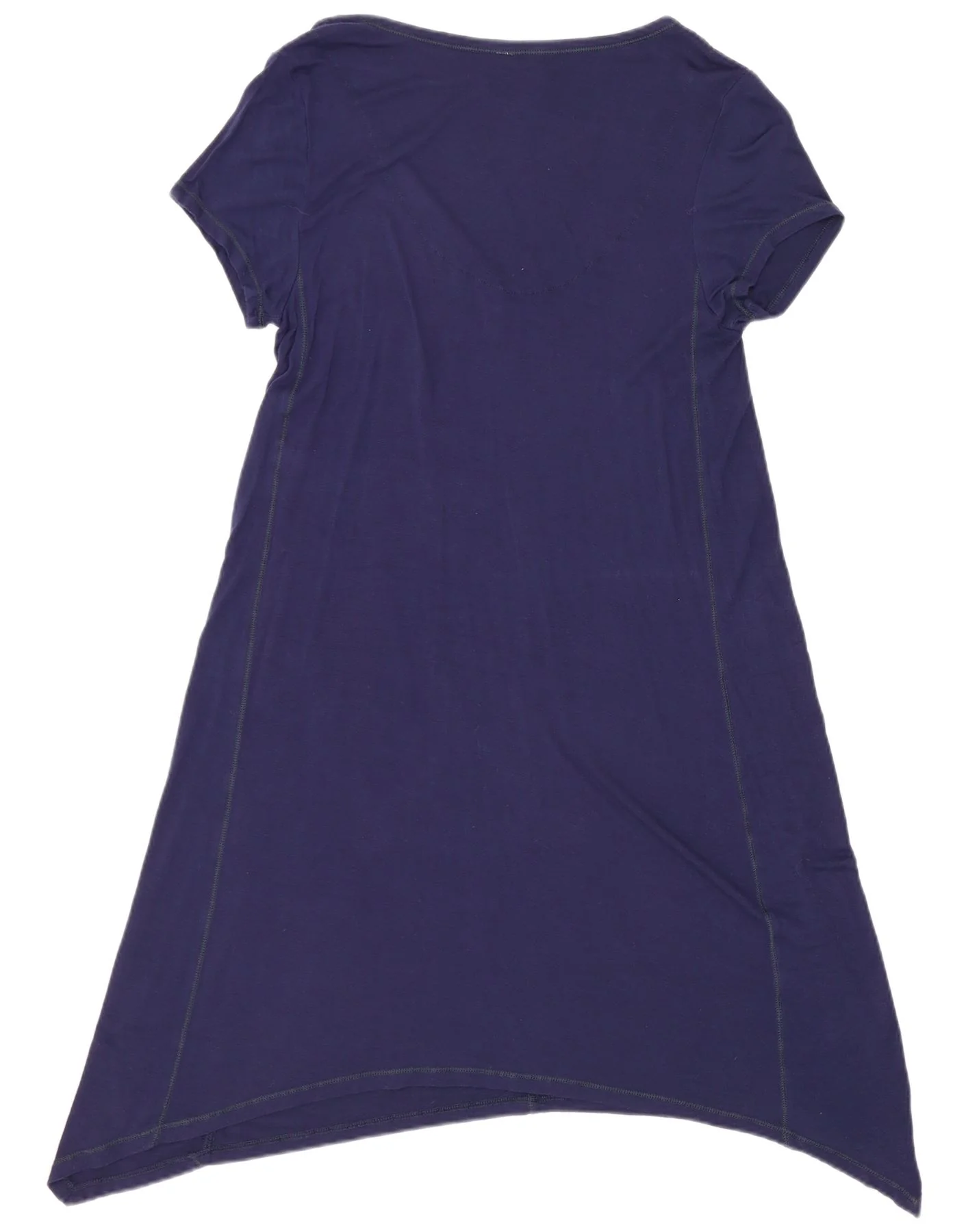 Dkny Womens Tunic Dress UK 10 Small Navy Blue Rayon - Image 2