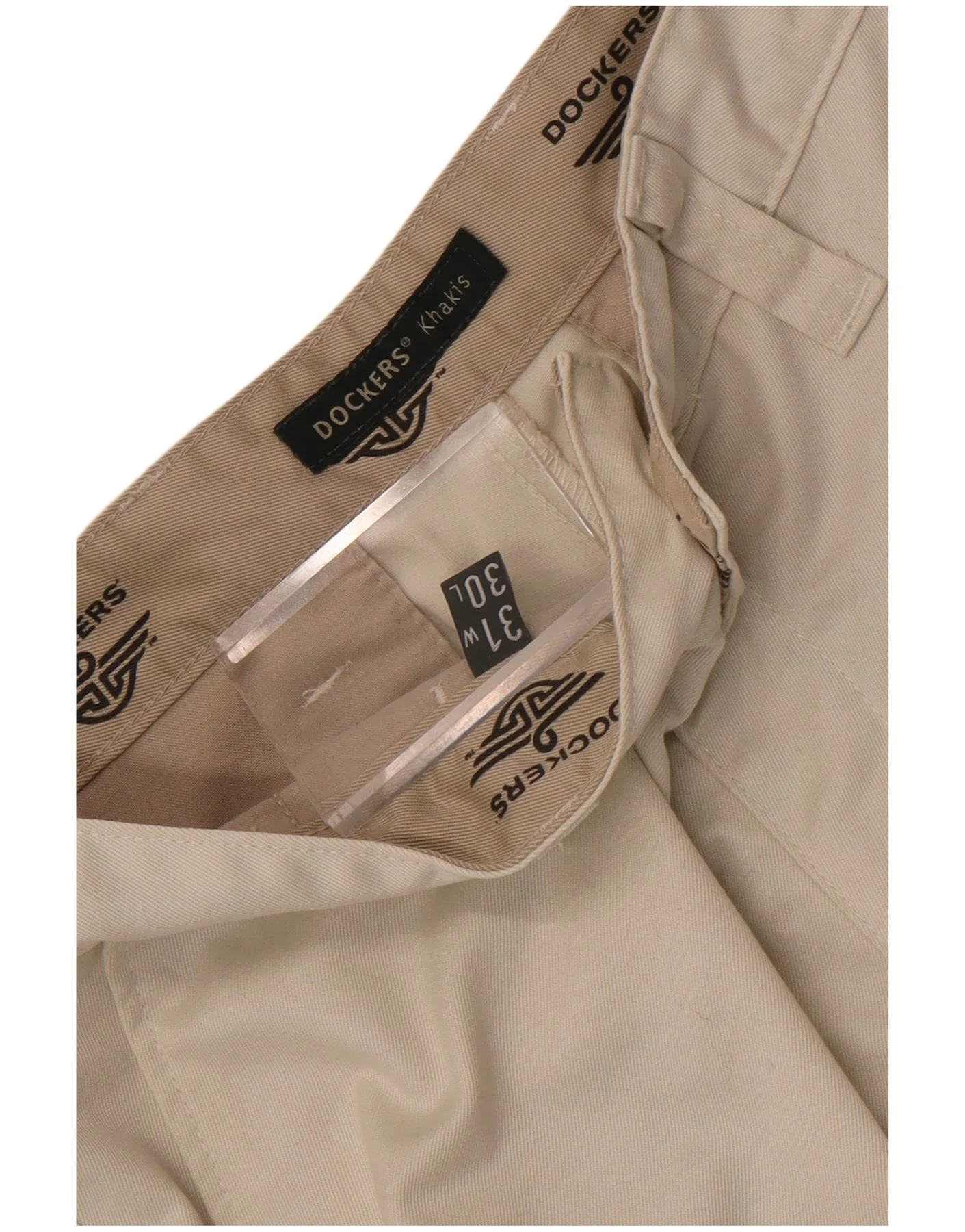 Dockers Mens Khakis Straight Chino Trousers W31 L30 Off White - Image 5