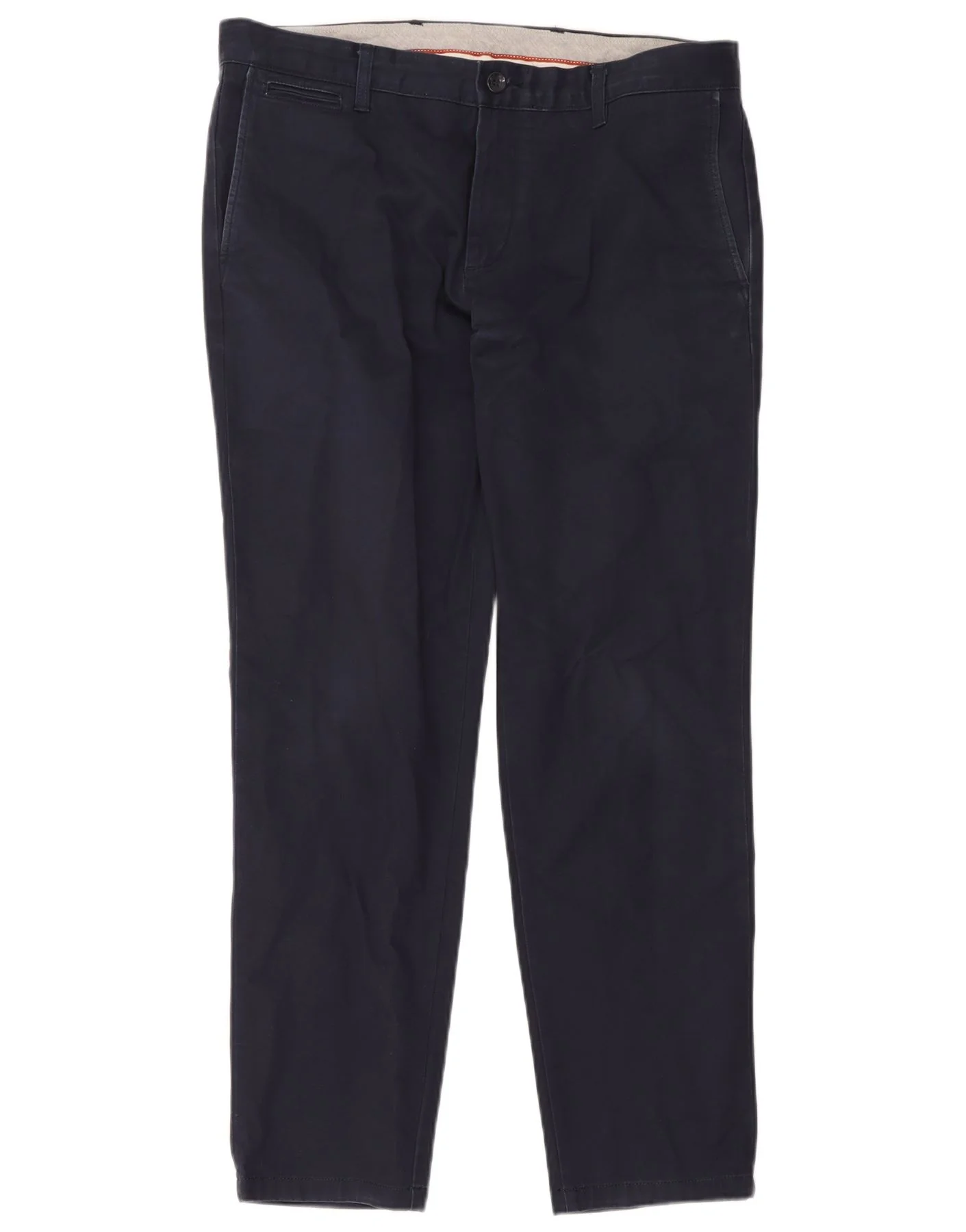 Dockers Mens Regular Fit Chino Trousers W36 L34 Navy Blue Cotton