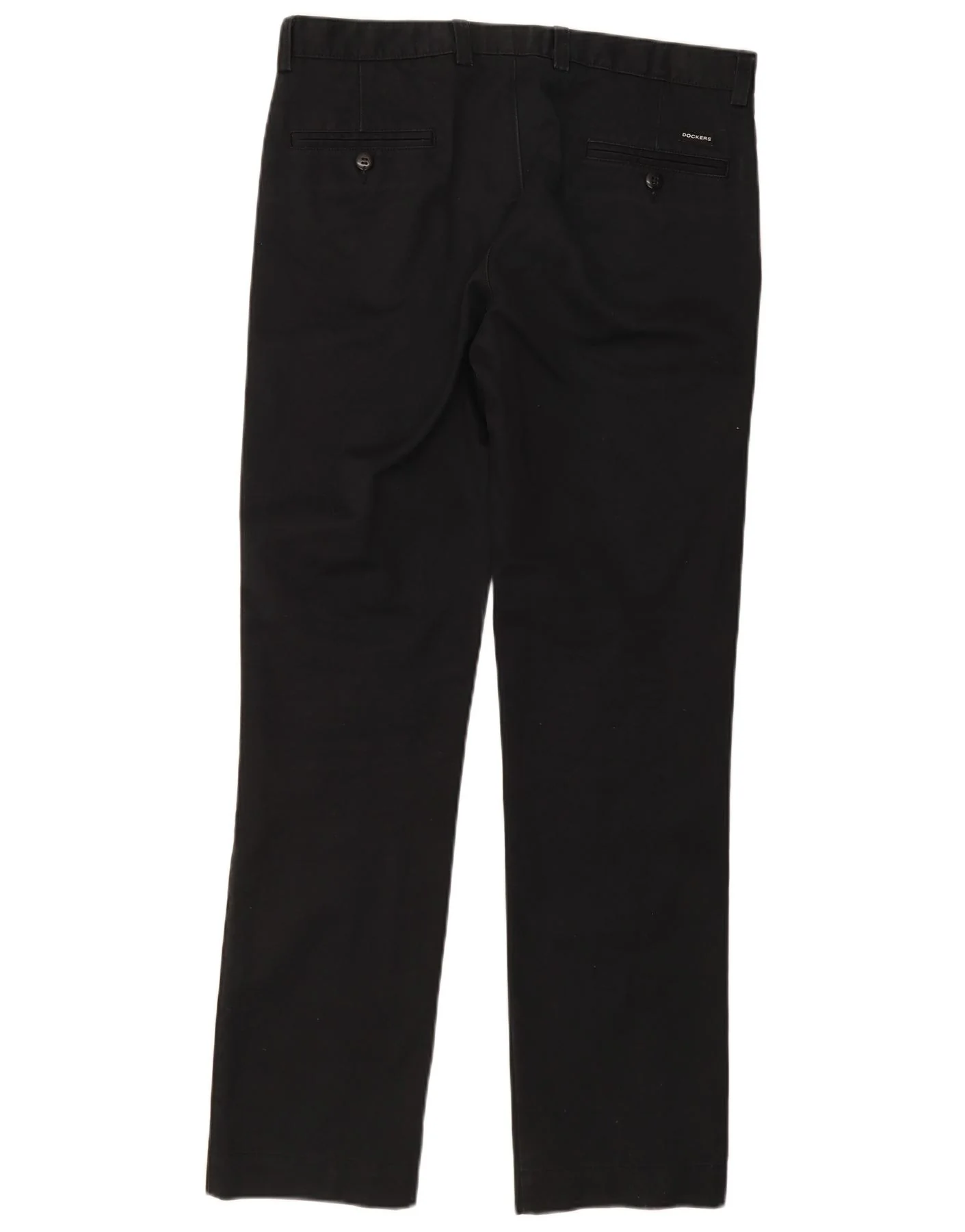Dockers Mens Slim Fit Chino Trousers W36 L34 Black Cotton - Image 2
