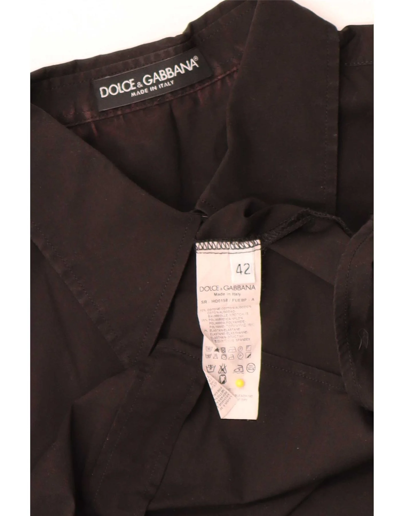 Dolce & Gabbana Womens Short Sleeve Shirt IT 42 Medium Black Cotton - Image 3