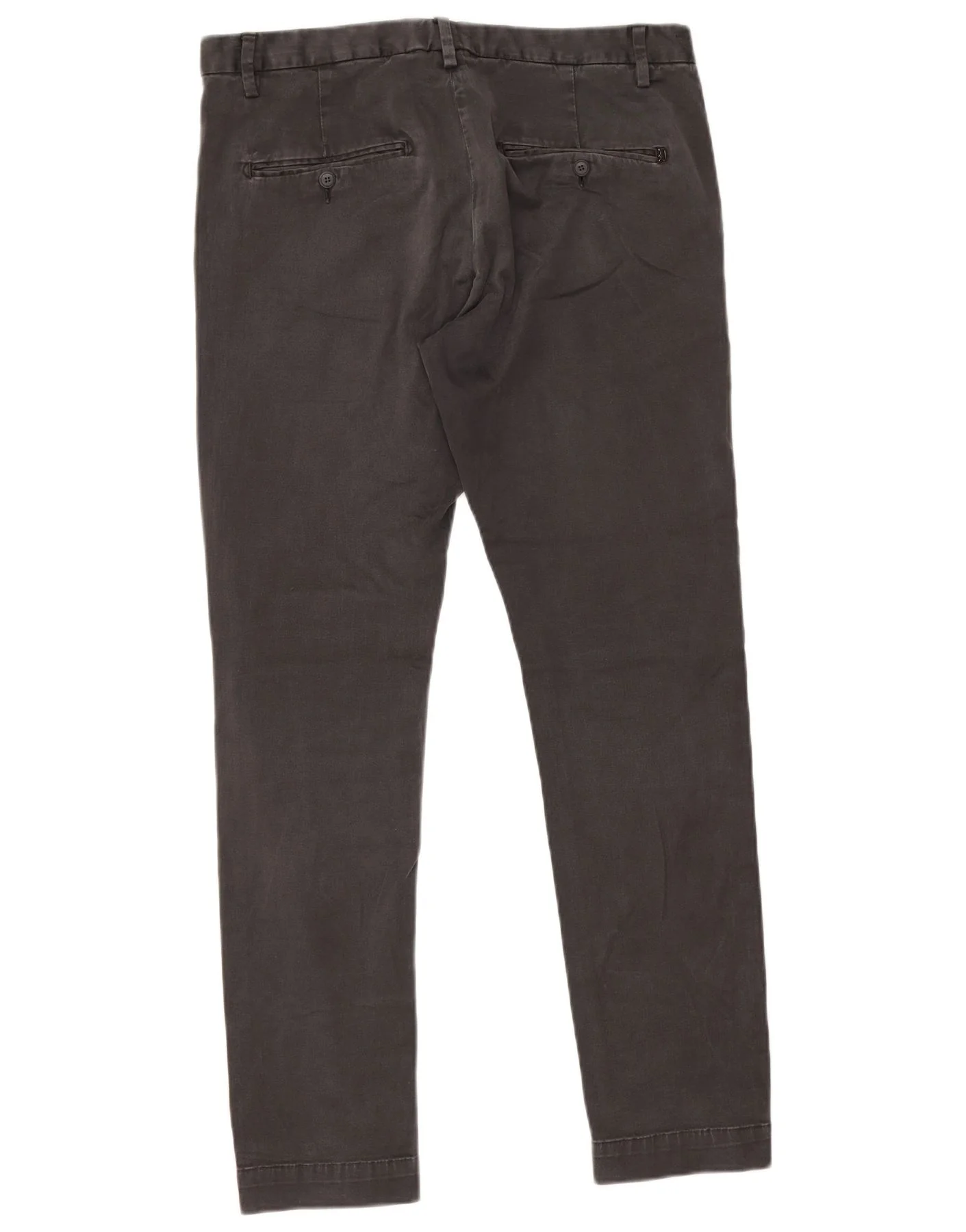 Dondup Mens Slim Chino Trousers W36 L31 Grey Cotton - Image 2
