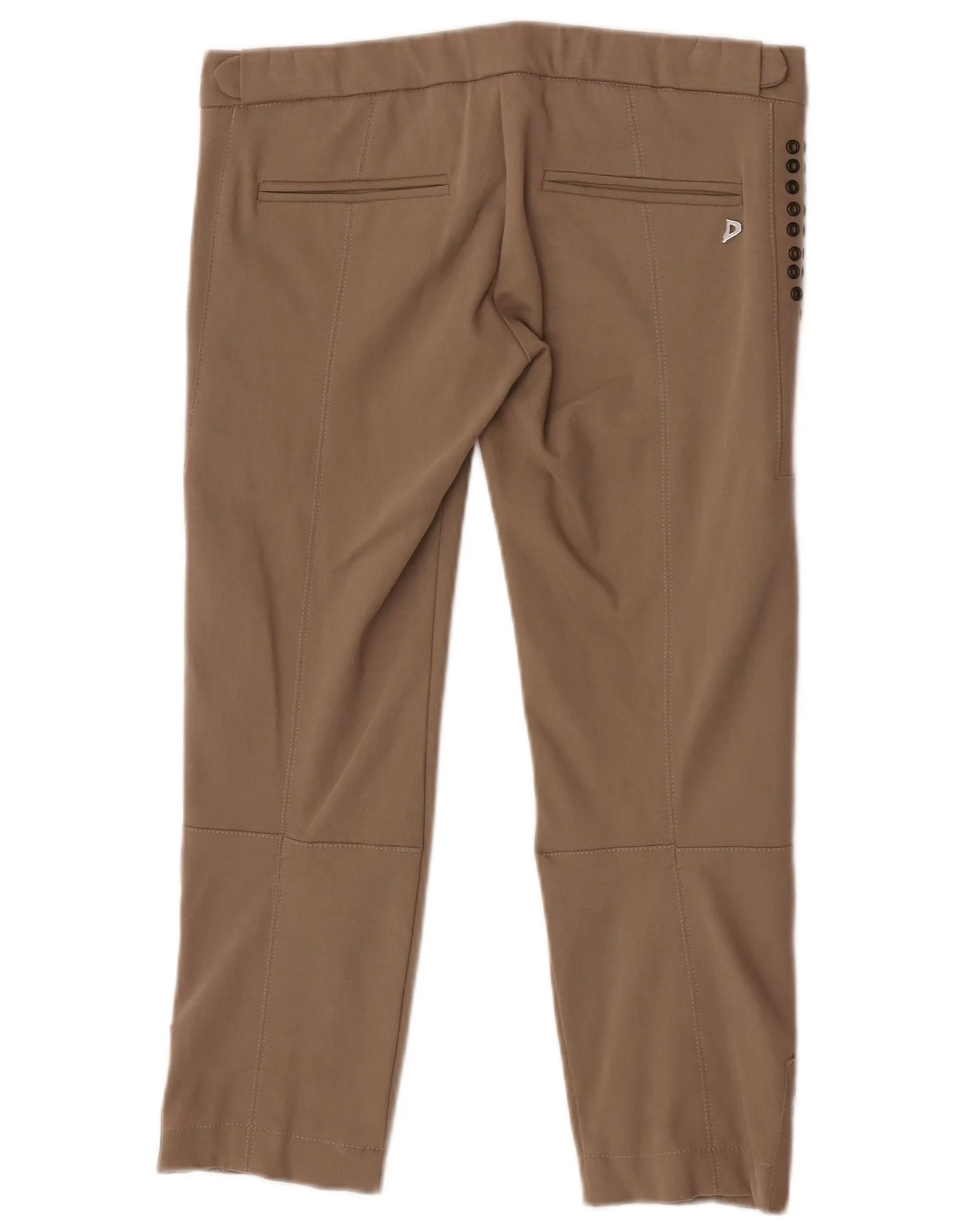 Dondup Womens Capri Trousers W27 L22 Beige Cotton - Image 2