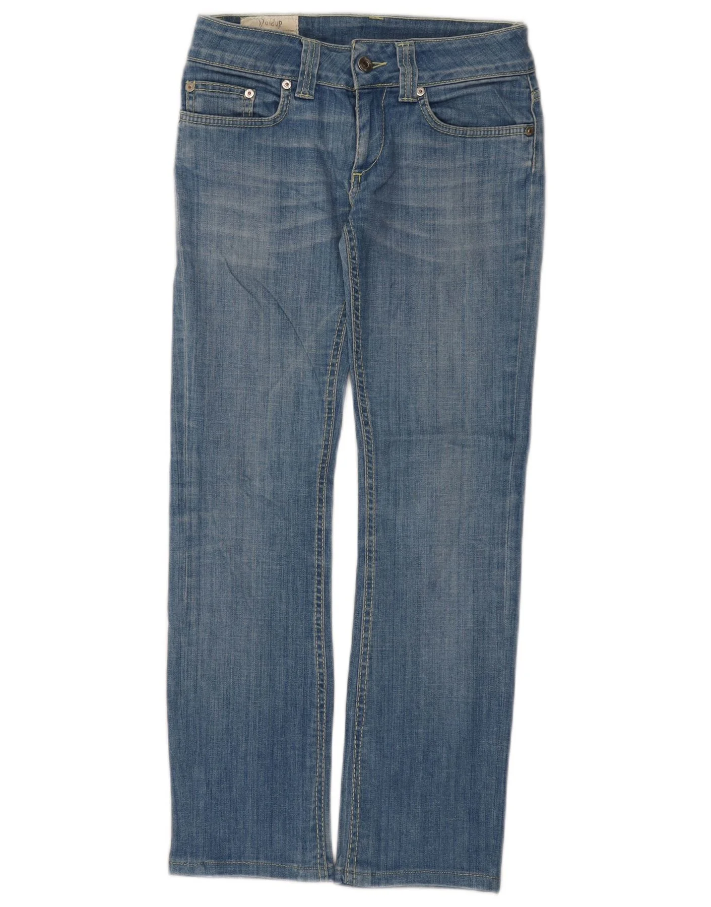 Dondup Womens Low Waist Straight Jeans W25 L28 Blue Cotton
