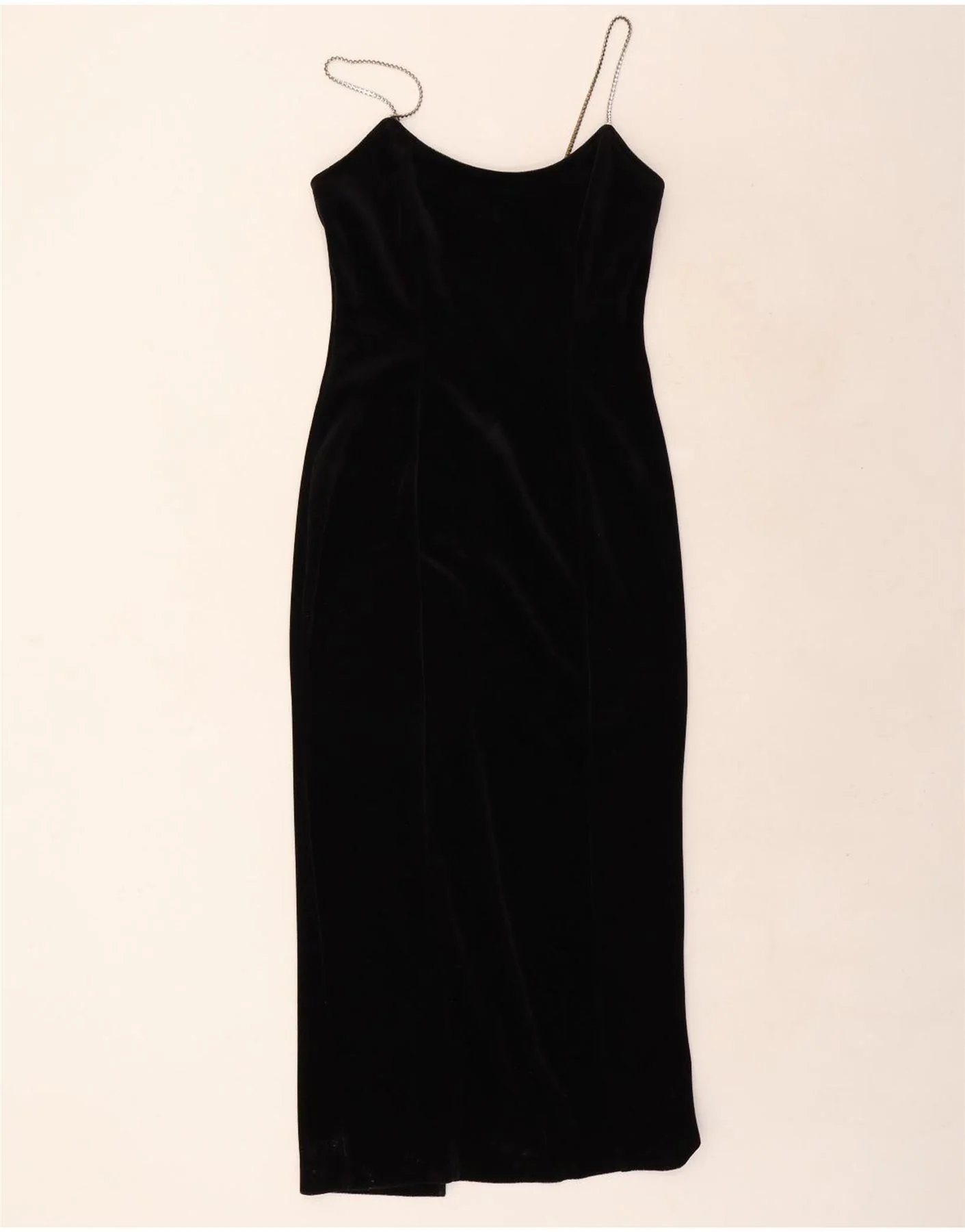 Dorothy Perkins Womens Maxi Slip Dress UK 10 Small Black Triacetate