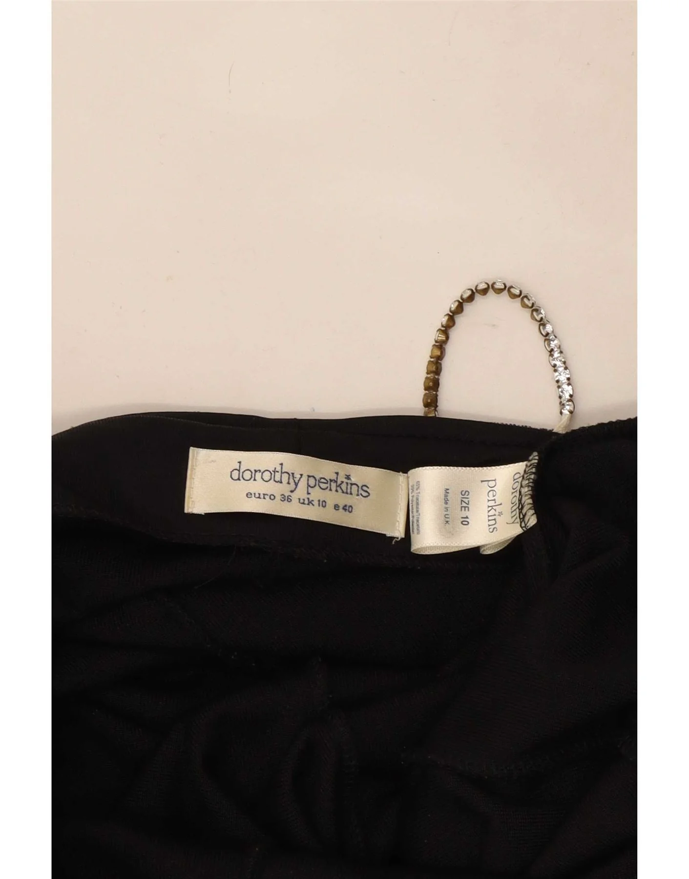Dorothy Perkins Womens Maxi Slip Dress UK 10 Small Black Triacetate - Image 3