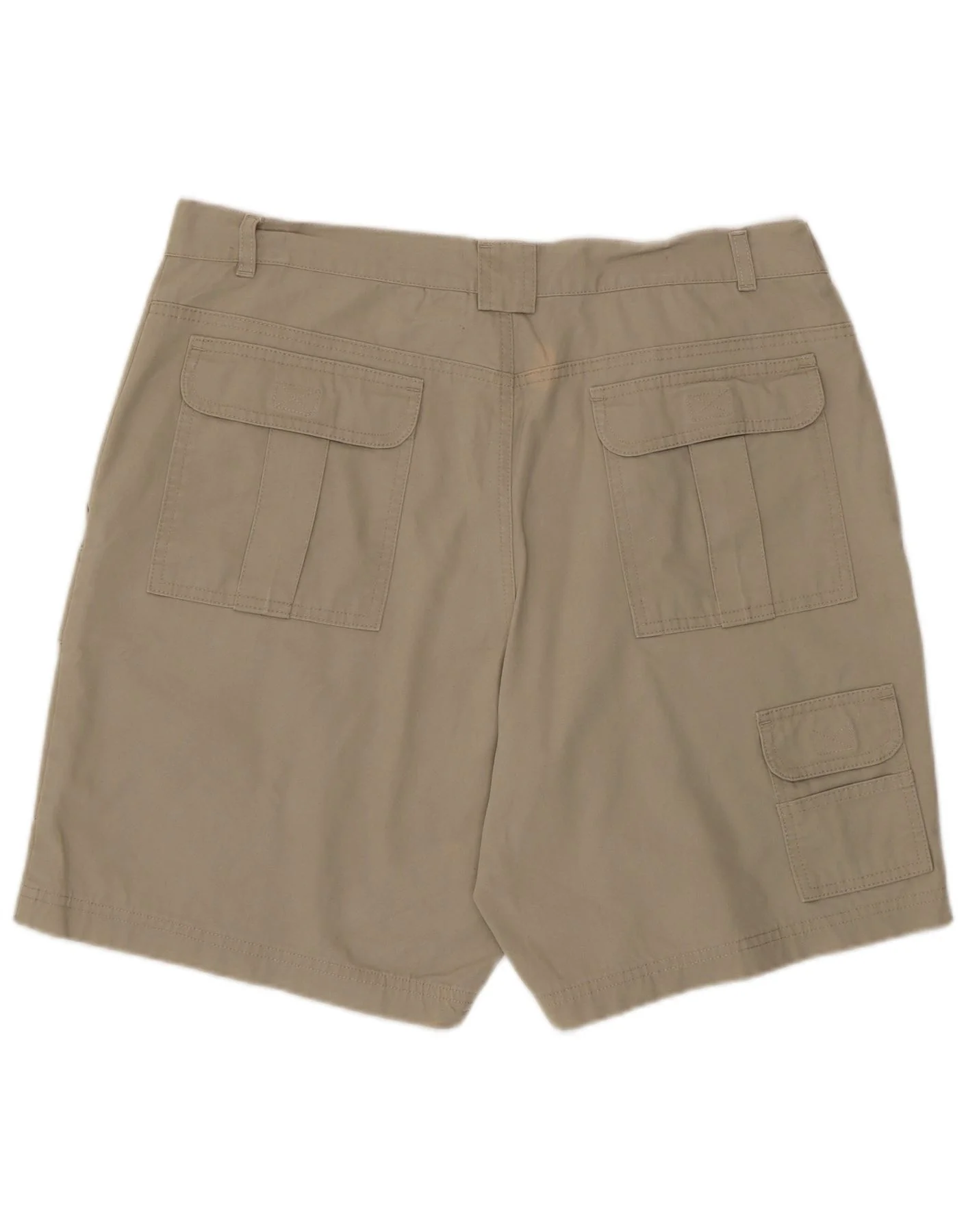 Eddie Bauer Mens Regular Cargo Shorts W36 Large Beige Cotton - Image 2