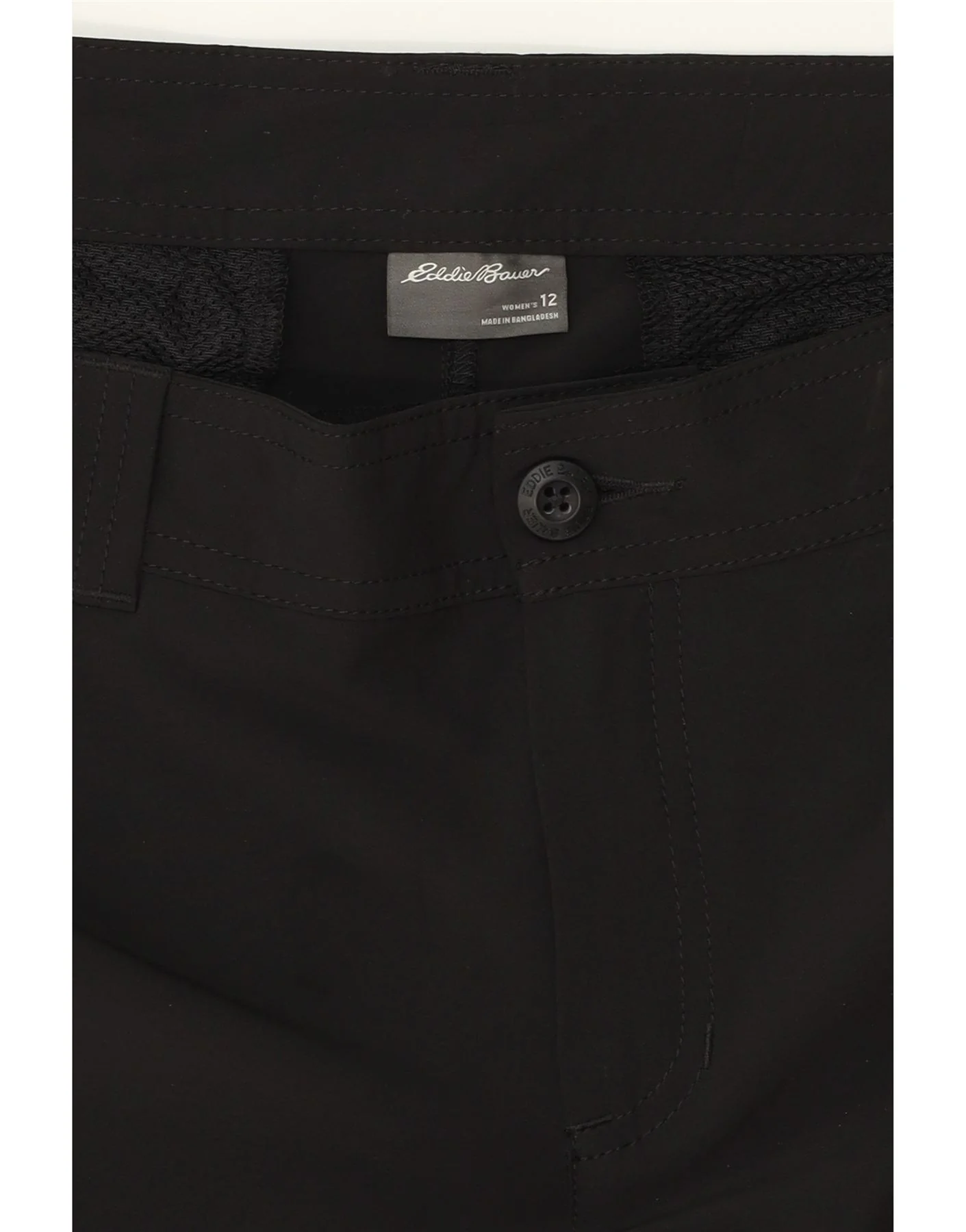 EDDIE BAUER Womens Chino Shorts US 12 Large W34  Black Polyester - Image 3